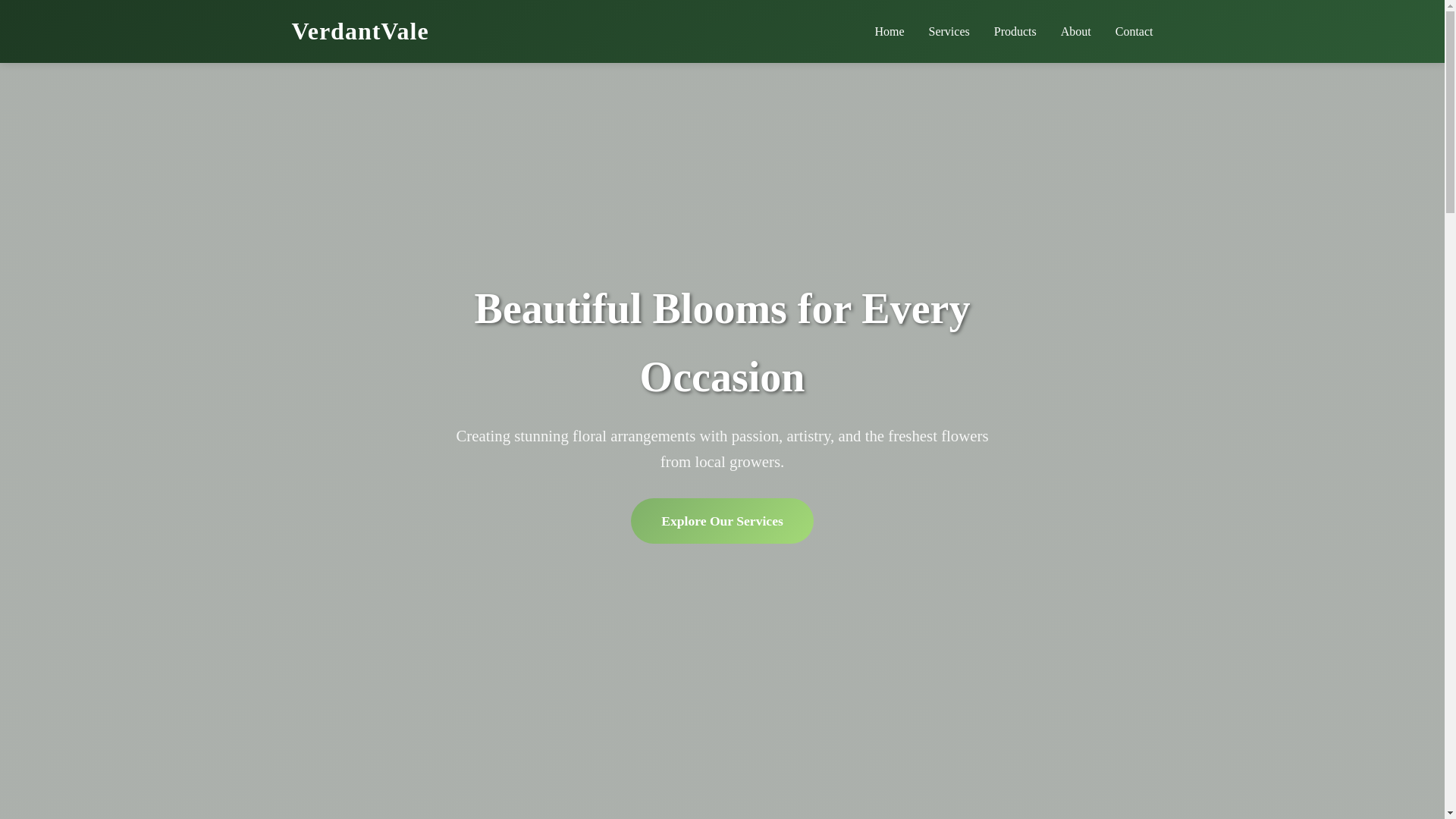 website screenshot of https://verdantvale.site/