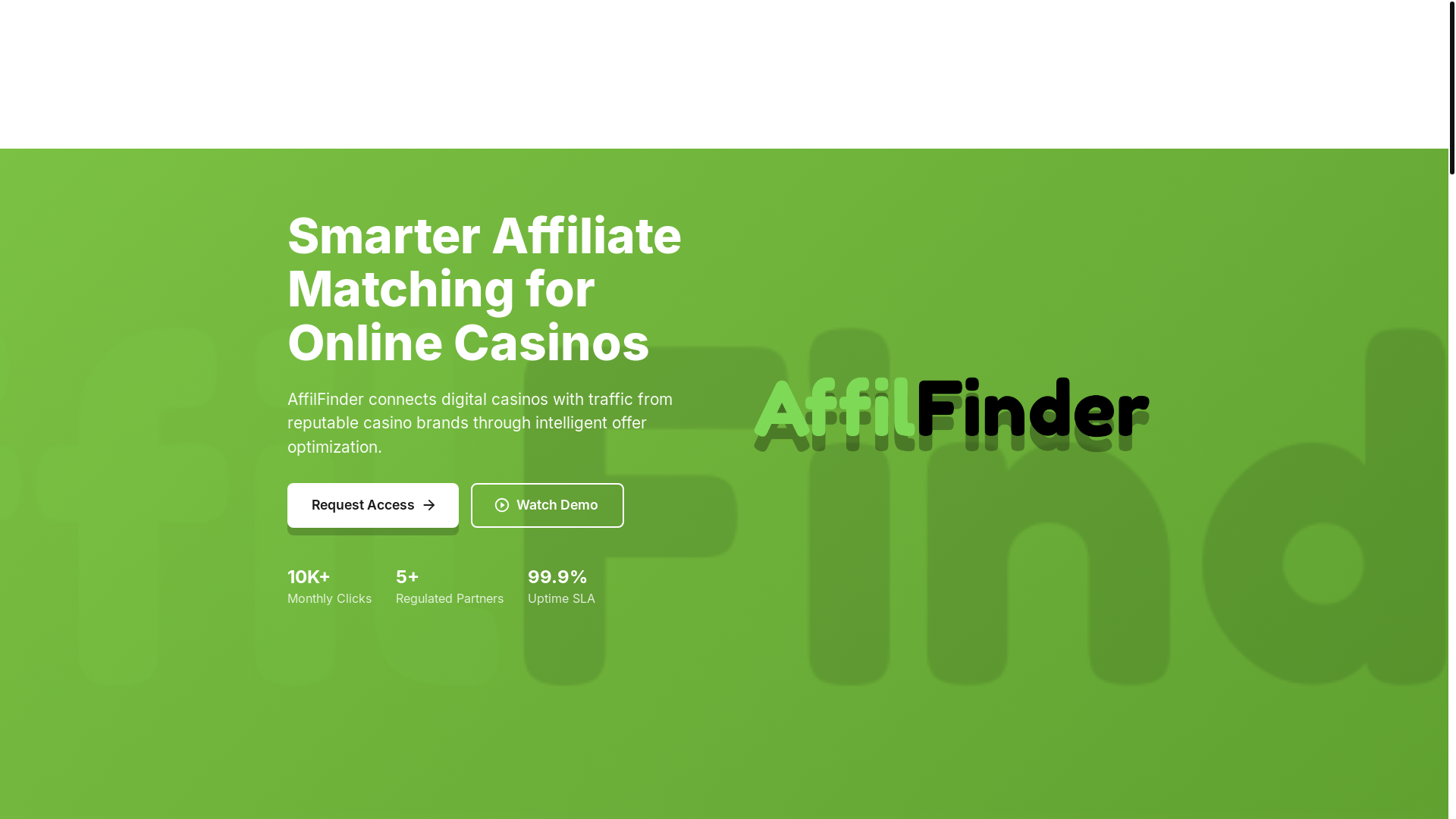 website screenshot of https://static-affilfinder.pages.dev/