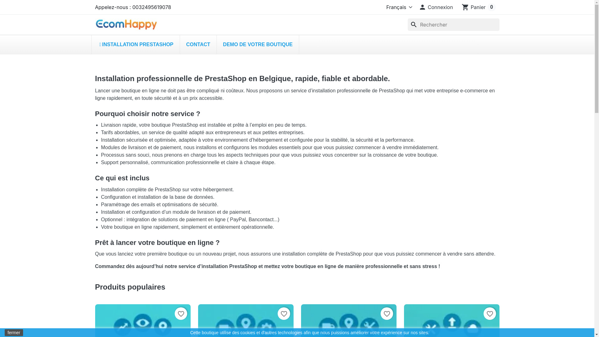 website screenshot of https://ecomhappy.fr/