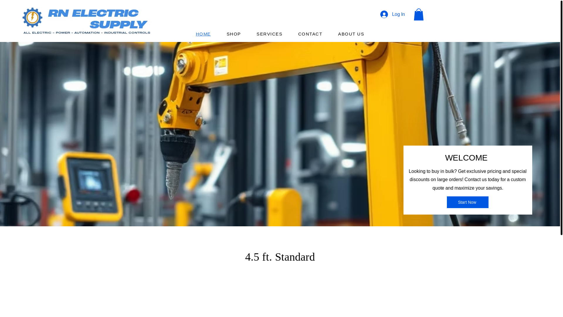 website screenshot of https://rnelectricsupply.com/