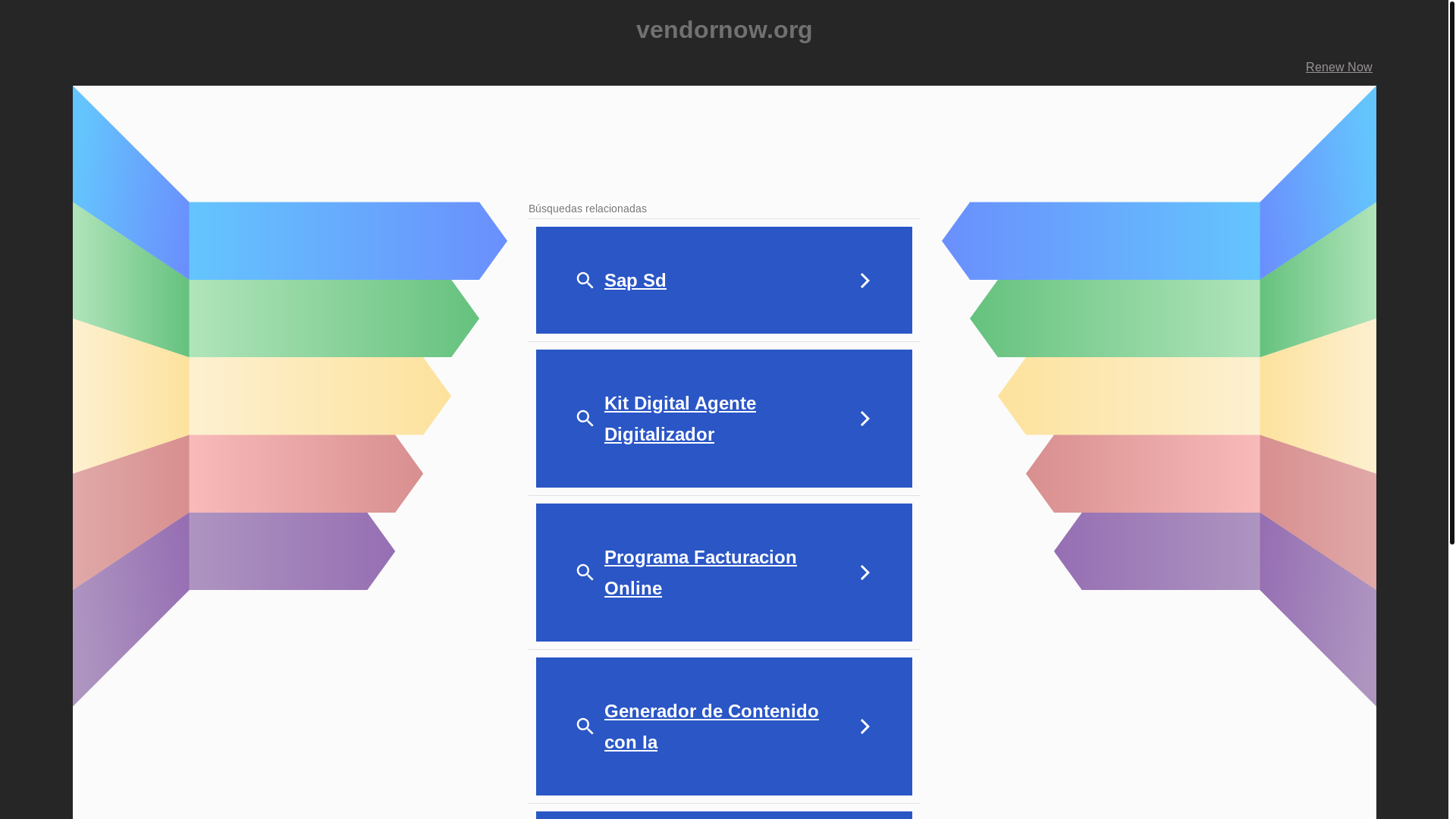 website screenshot of https://vendornow.org/