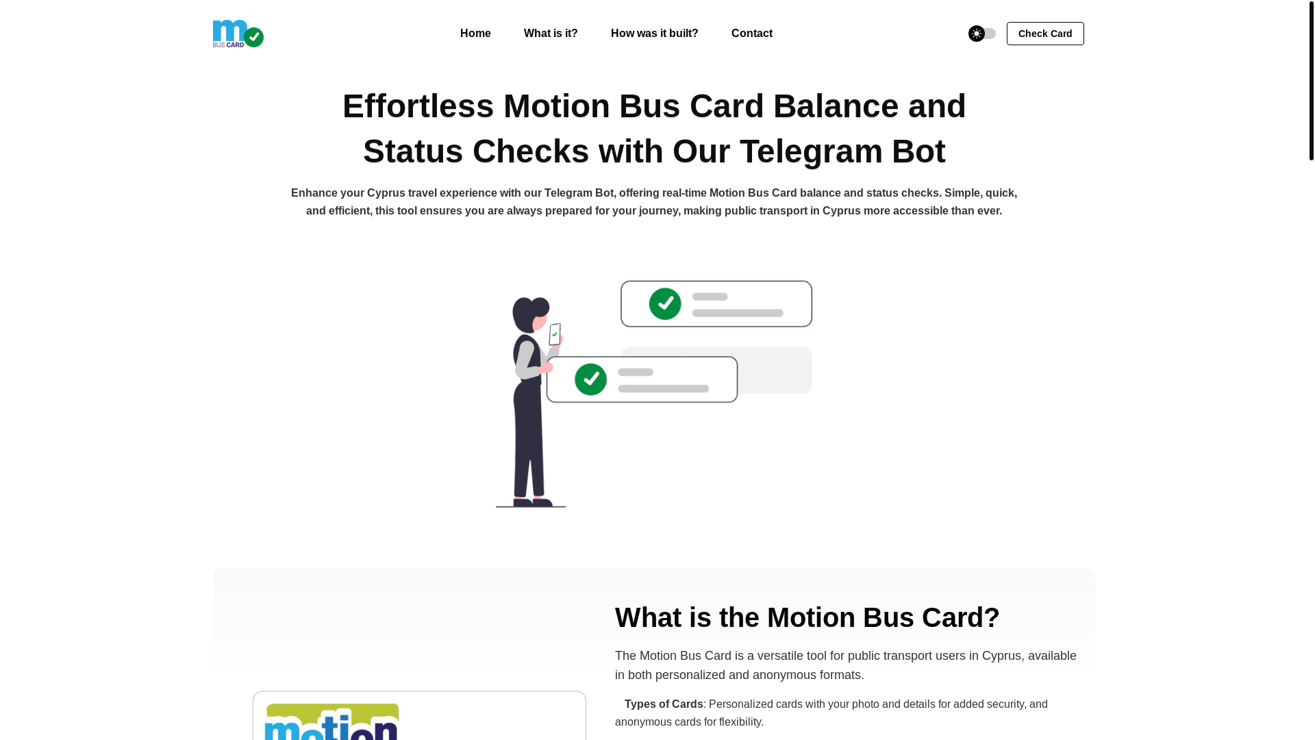 website screenshot of https://motionbuscardbot-hugo.pages.dev/