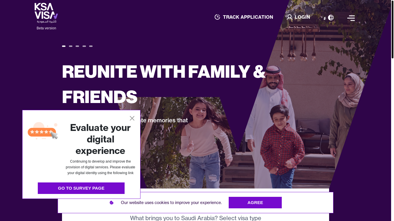 website screenshot of https://ksavisa.sa/visa/guest/apply/ZTkyODhiMzItNTI2Yi00OTY0LWJhMzItMmU0MGQ1ZDhjMWY0