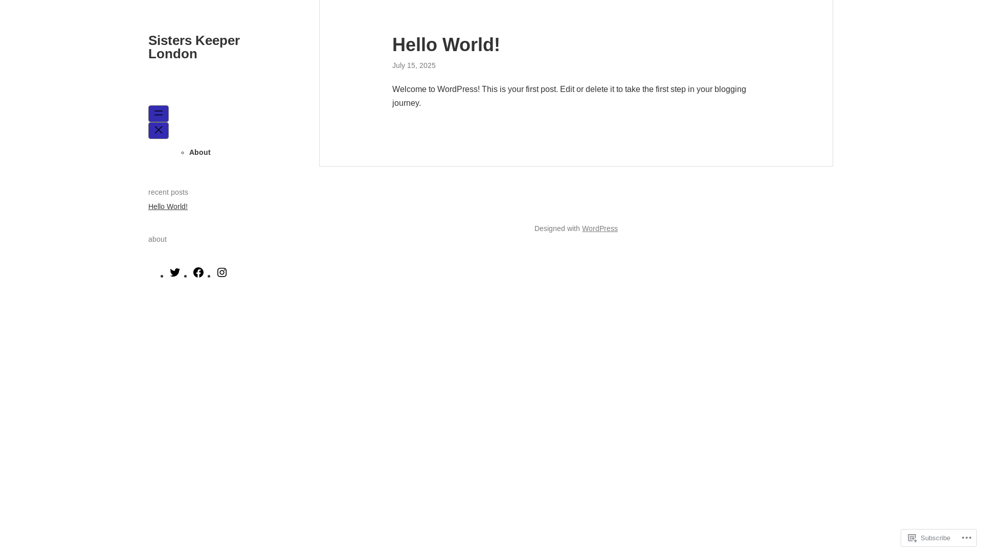 website screenshot of https://sisterkeeperukword.press/