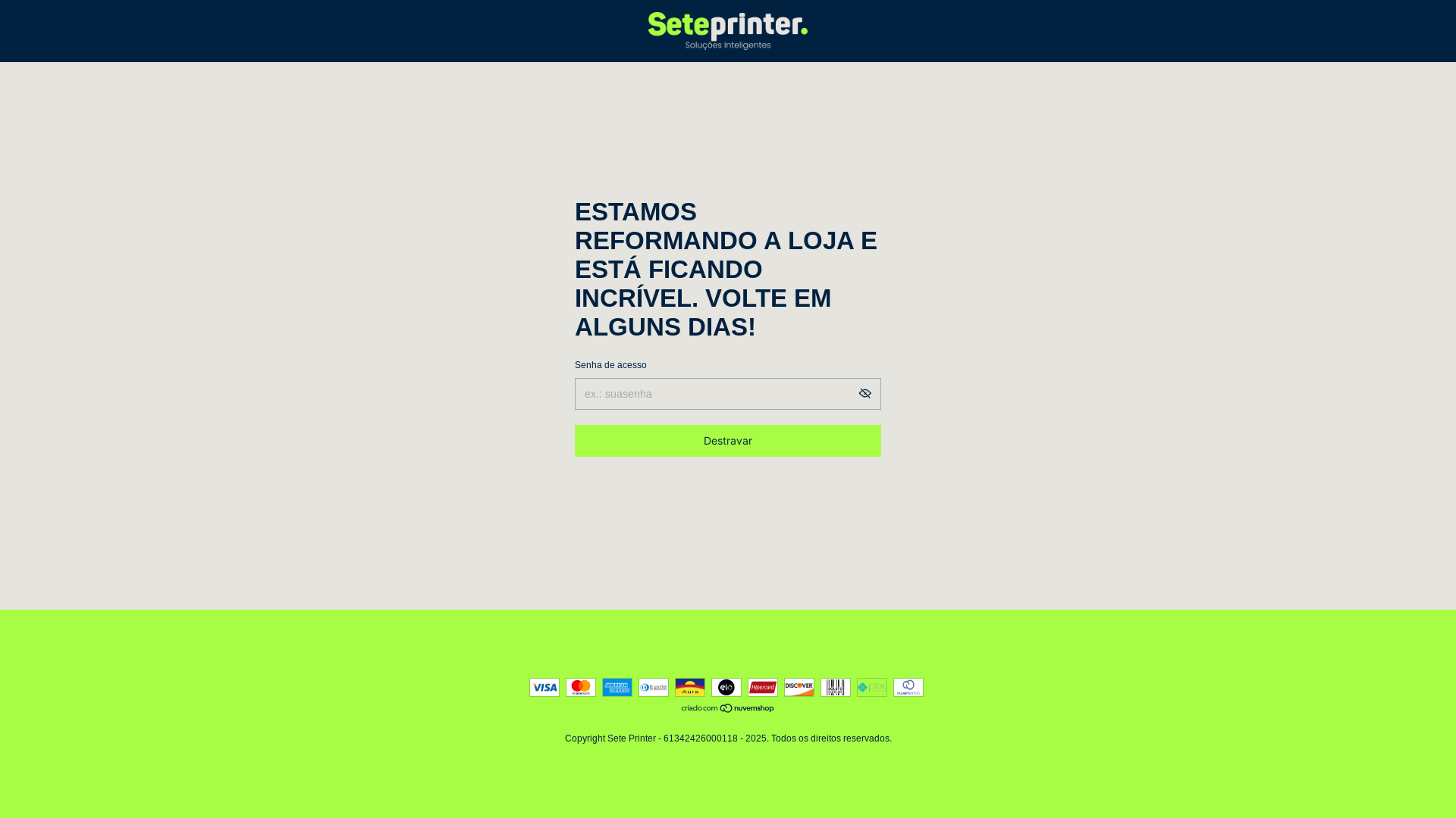 website screenshot of https://seteprinter.com.br/