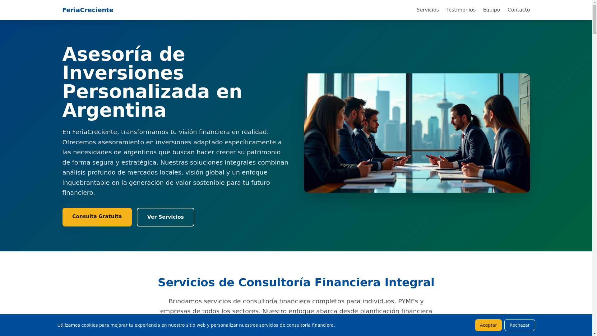 website screenshot of https://feriacreciente.info/