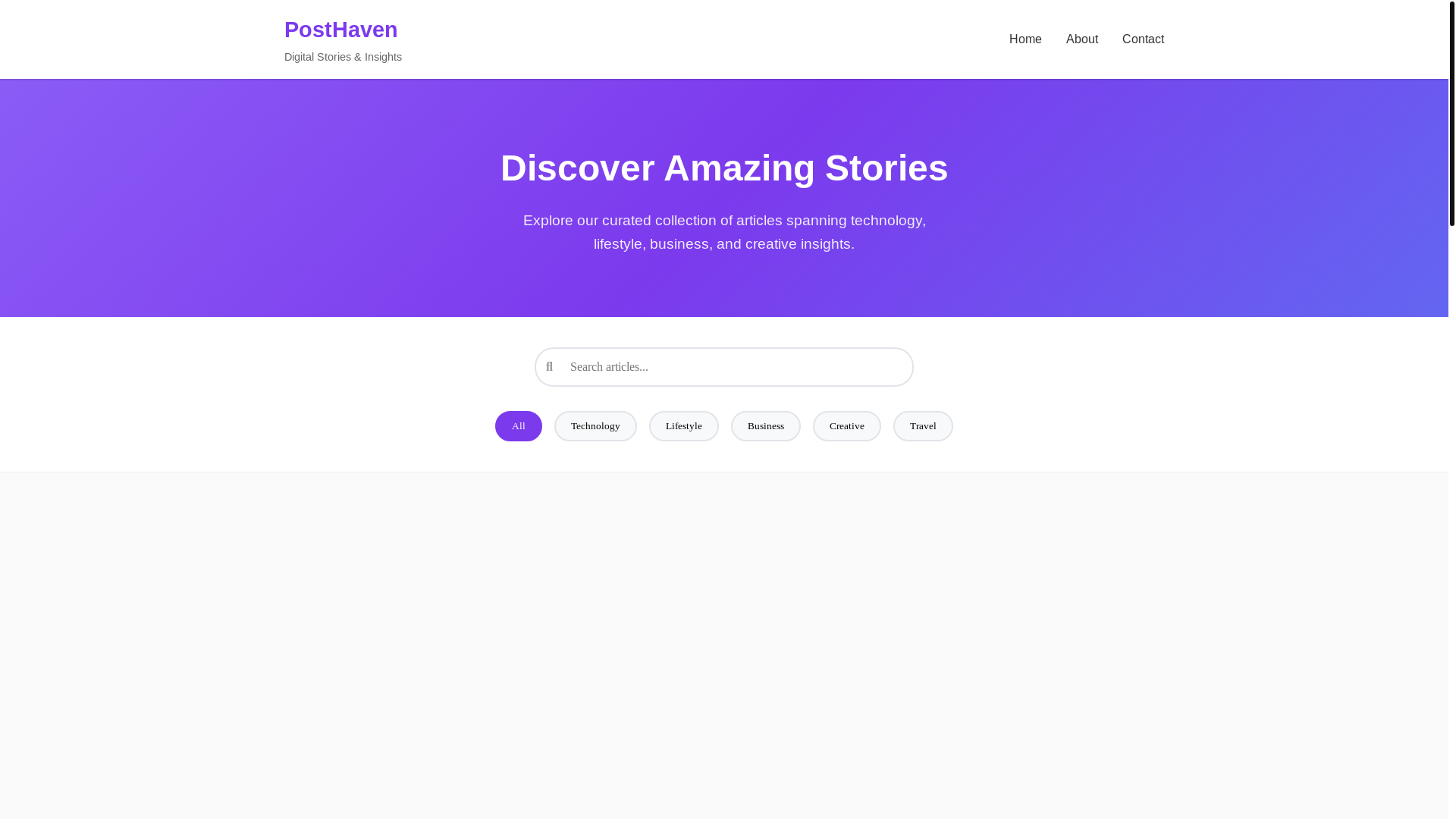 website screenshot of https://posthaven.pages.dev/