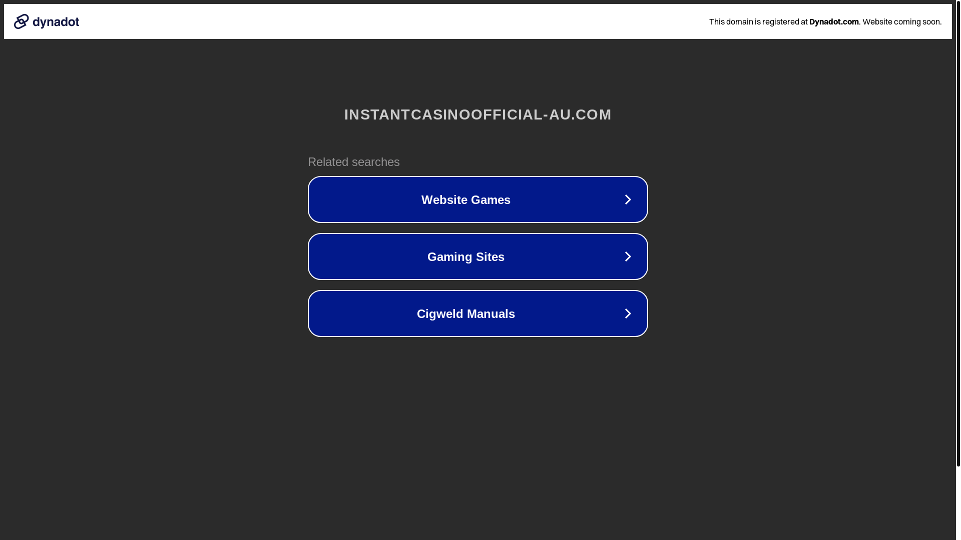 website screenshot of https://instantcasinoofficial-au.com/