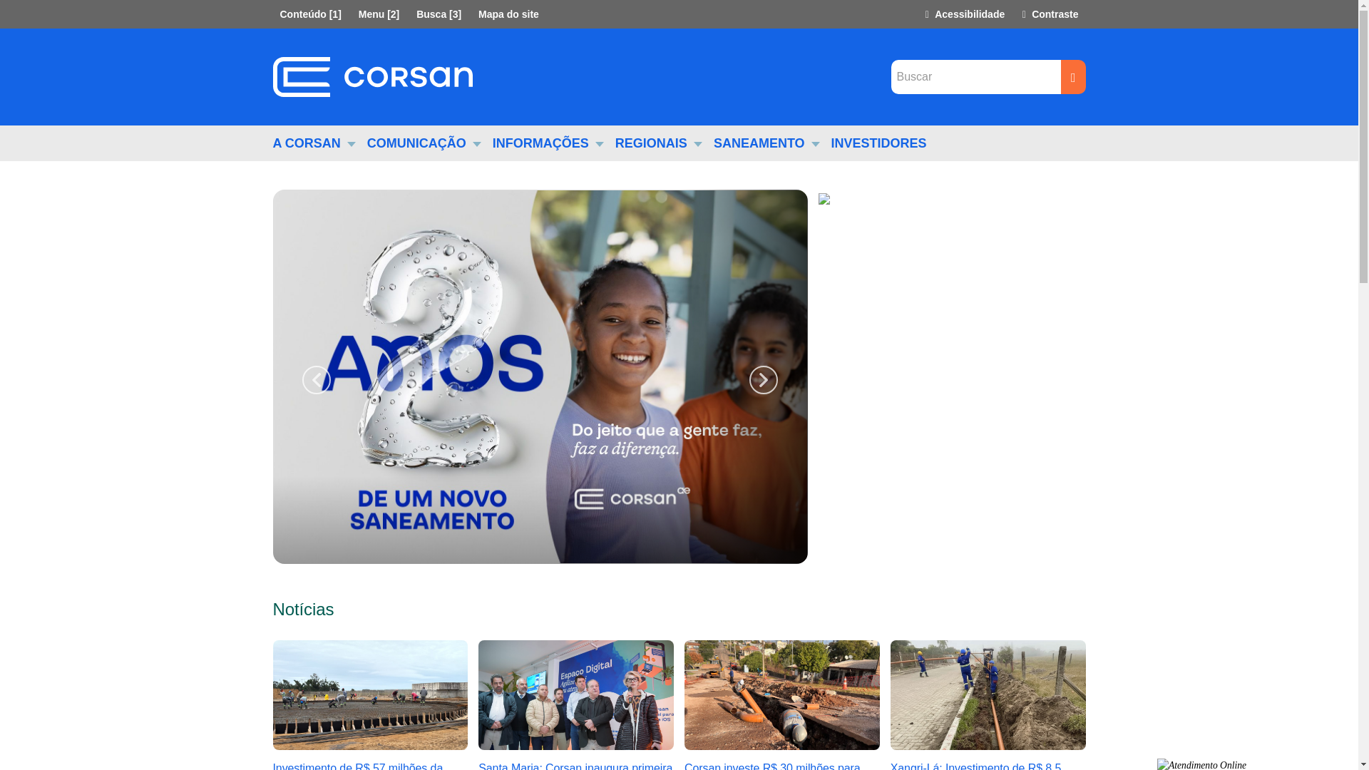 website screenshot of https://cors4nsaneamento.fun/