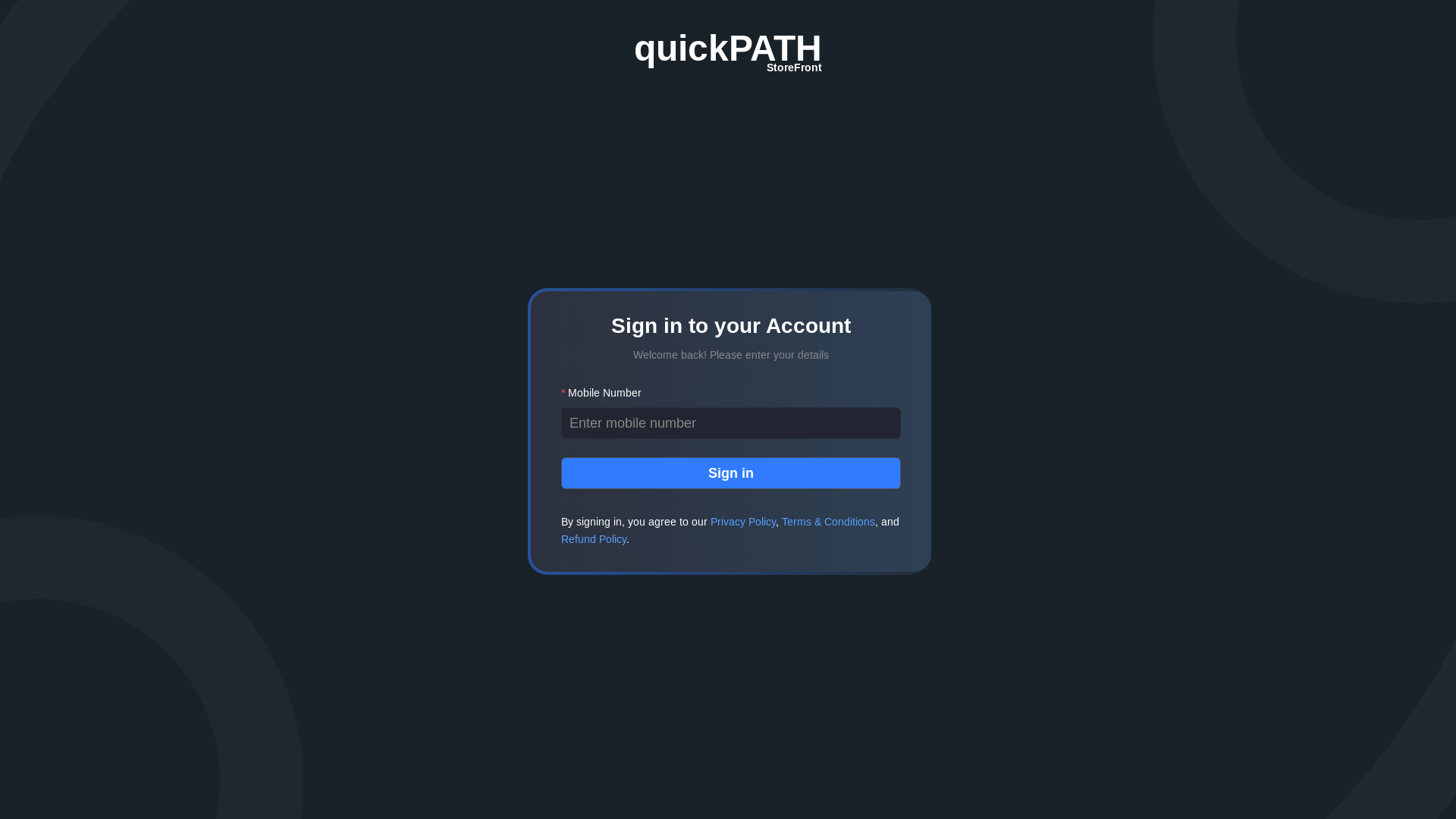 website screenshot of https://quickpath-frontend.pages.dev/