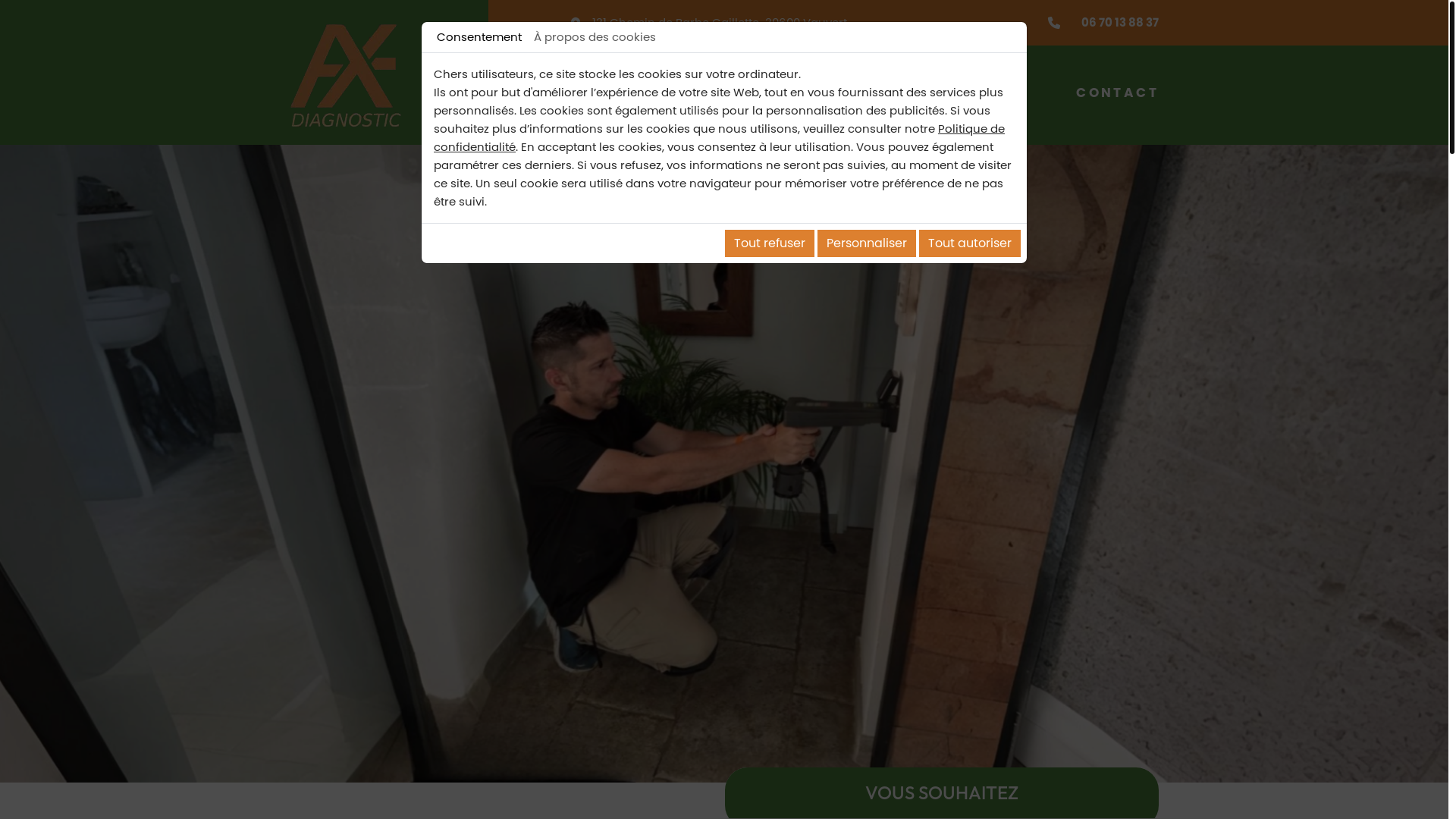 website screenshot of https://axediagnostic.fr/