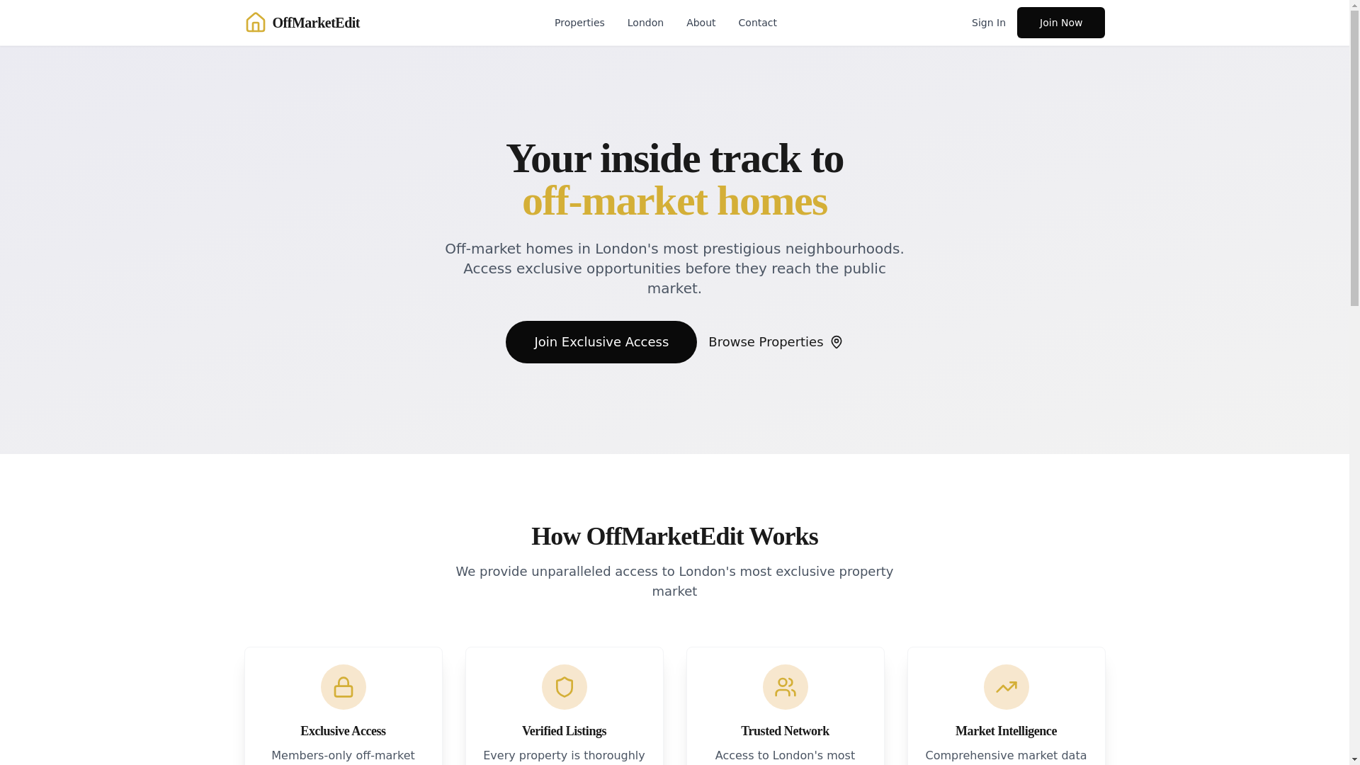website screenshot of https://offmarketedit.com/