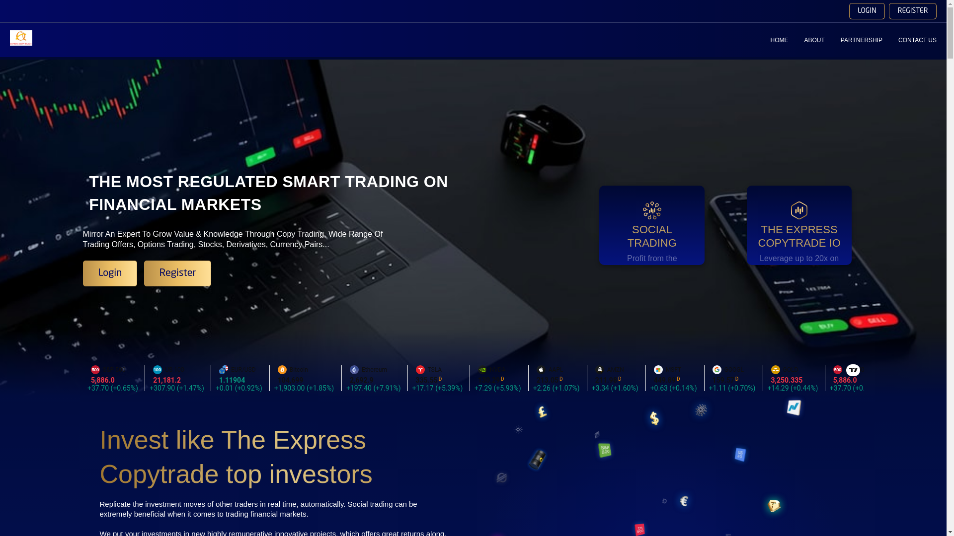 website screenshot of https://theexpresscopytrade.com/