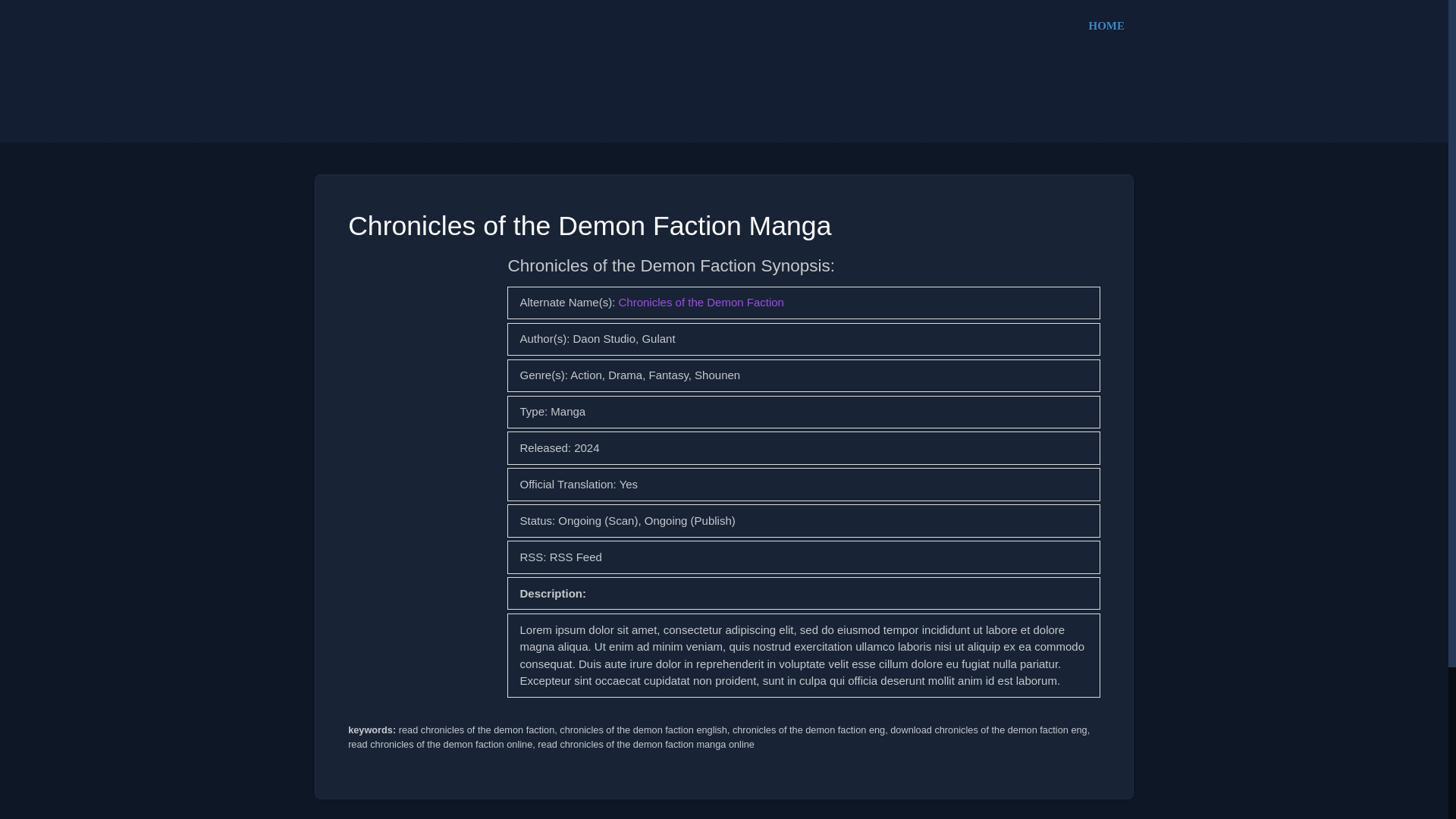 website screenshot of https://chroniclesofthedemon.online/