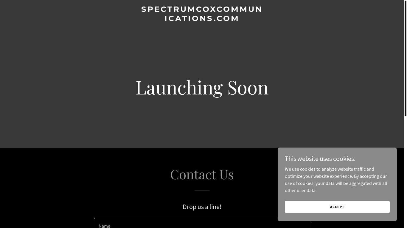website screenshot of https://spectrumcoxcommunications.com/