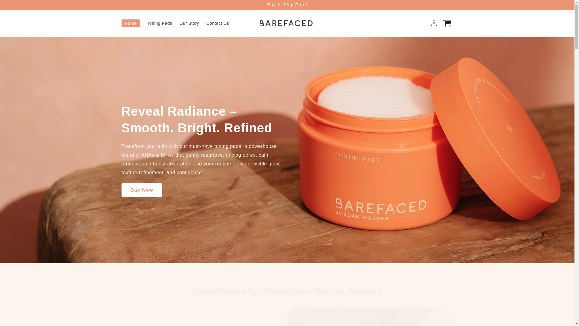 website screenshot of https://barefaced.site/