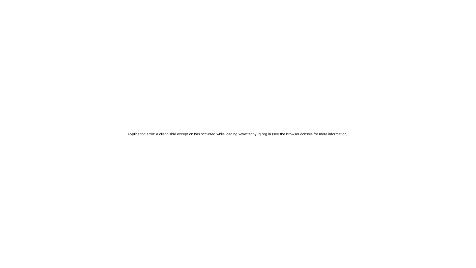 website screenshot of https://techyug.org.in/