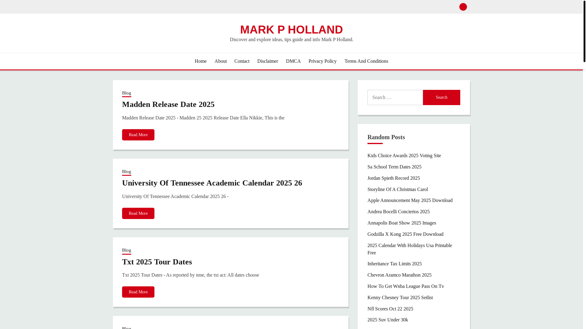 website screenshot of https://markphollandj.pages.dev/