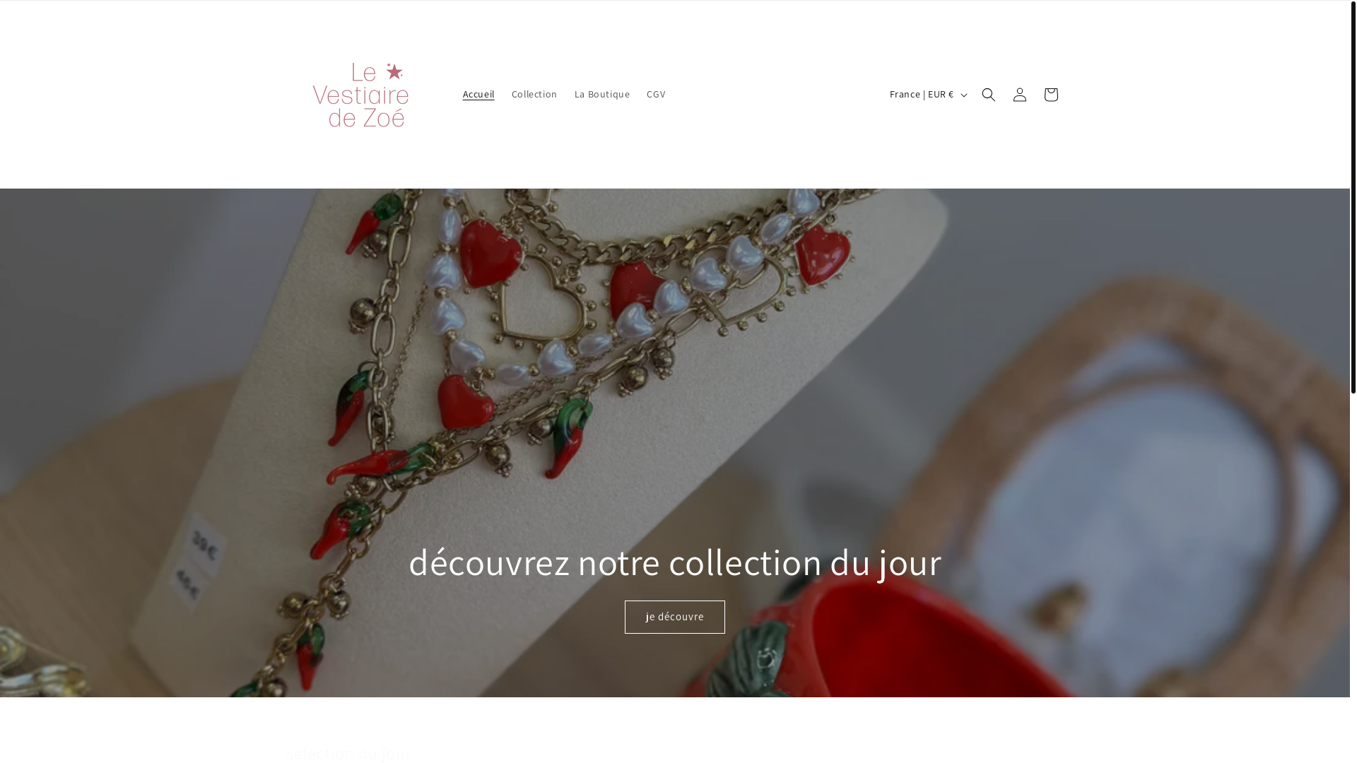 website screenshot of https://levestiairedezoe.store/