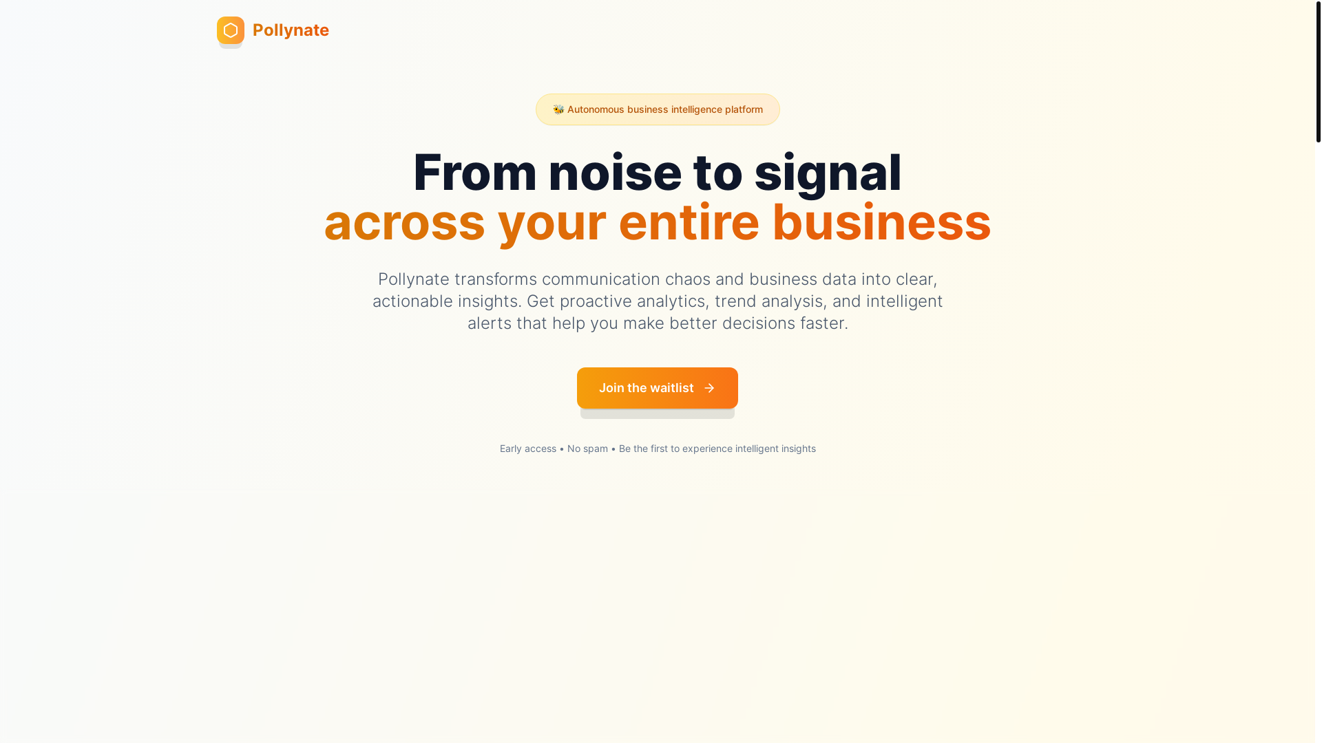 website screenshot of https://pollynate.ai/
