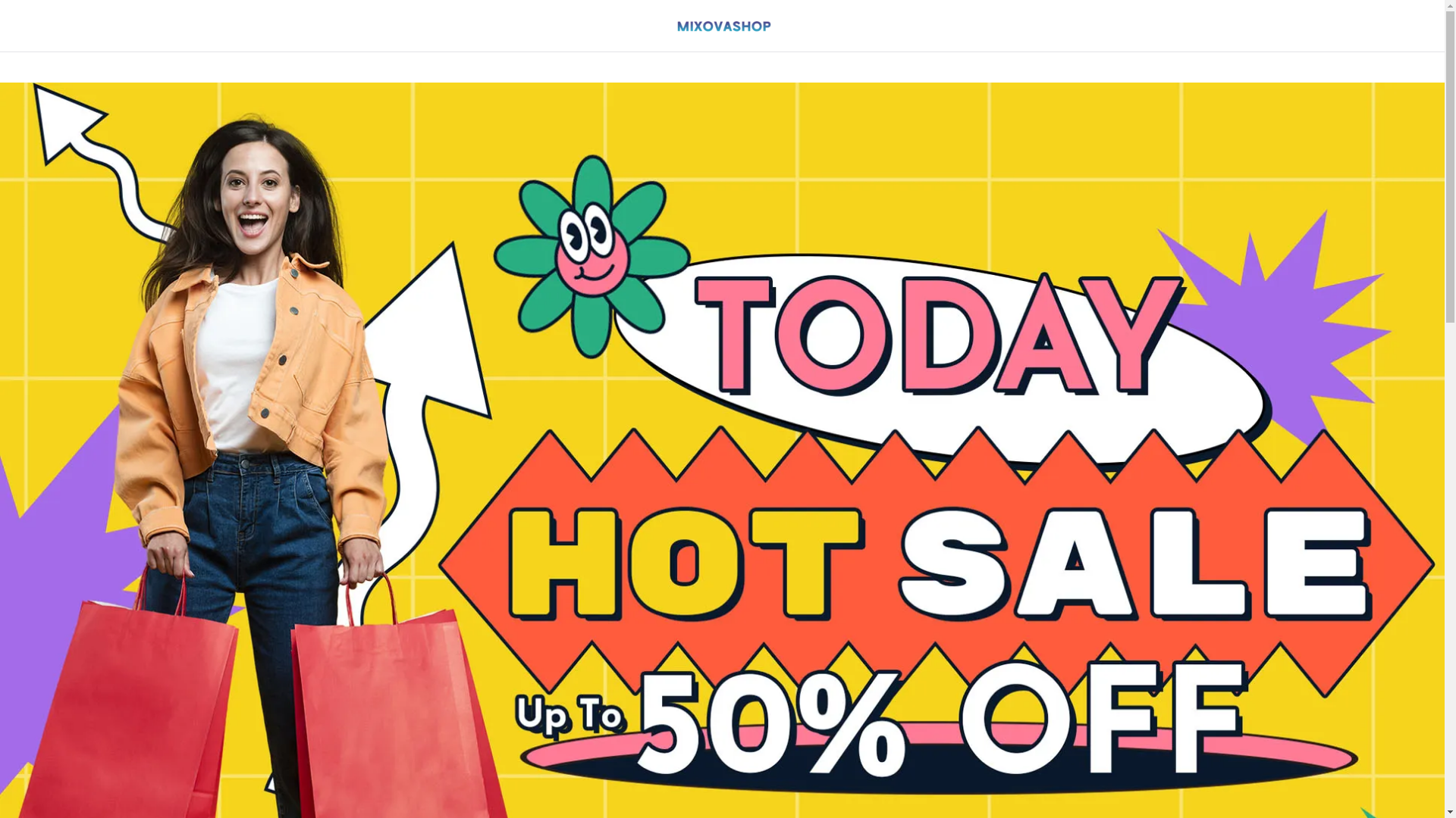 website screenshot of https://mixovashop.com/