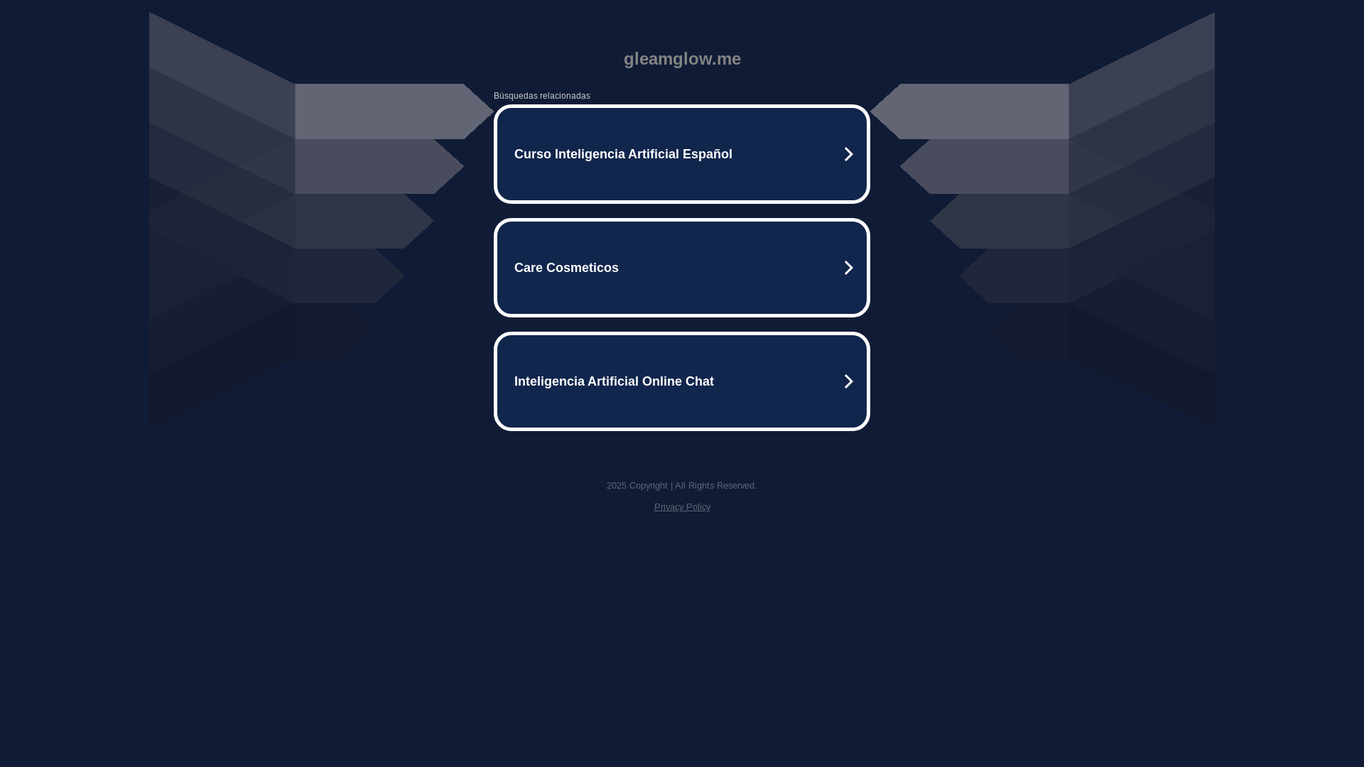 website screenshot of https://gleamglow.me/