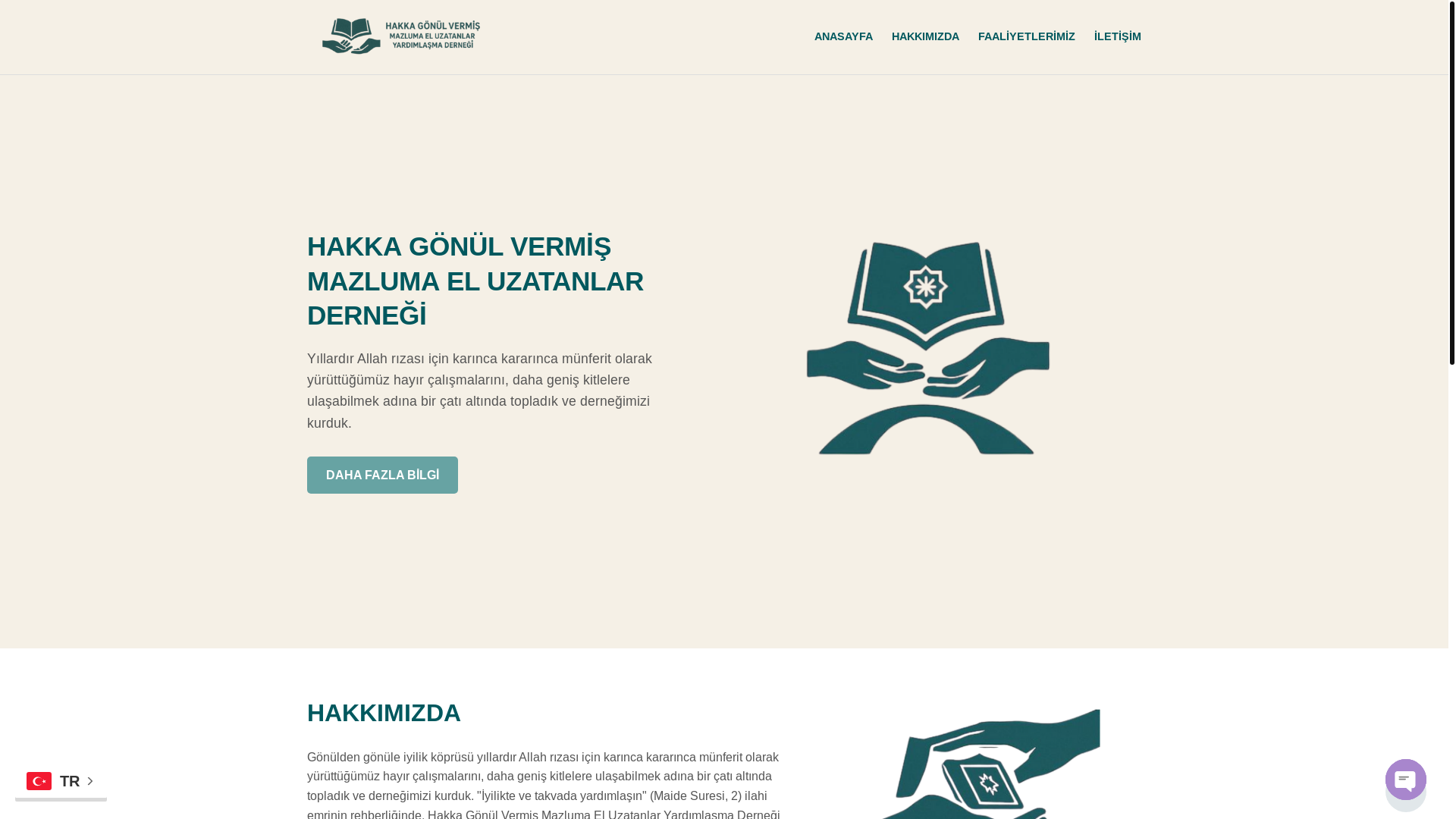 website screenshot of https://hakkagonulverenler.org/