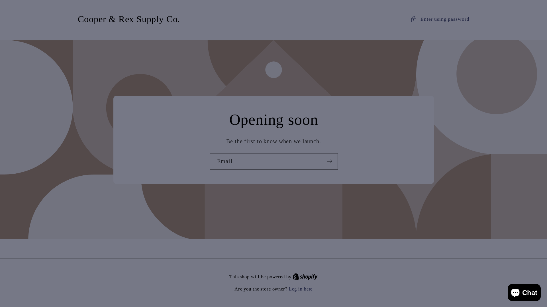 website screenshot of https://cooperrexsupplyco.com/