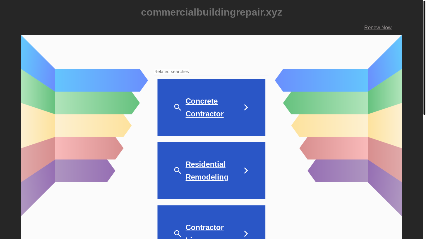 website screenshot of https://commercialbuildingrepair.xyz/