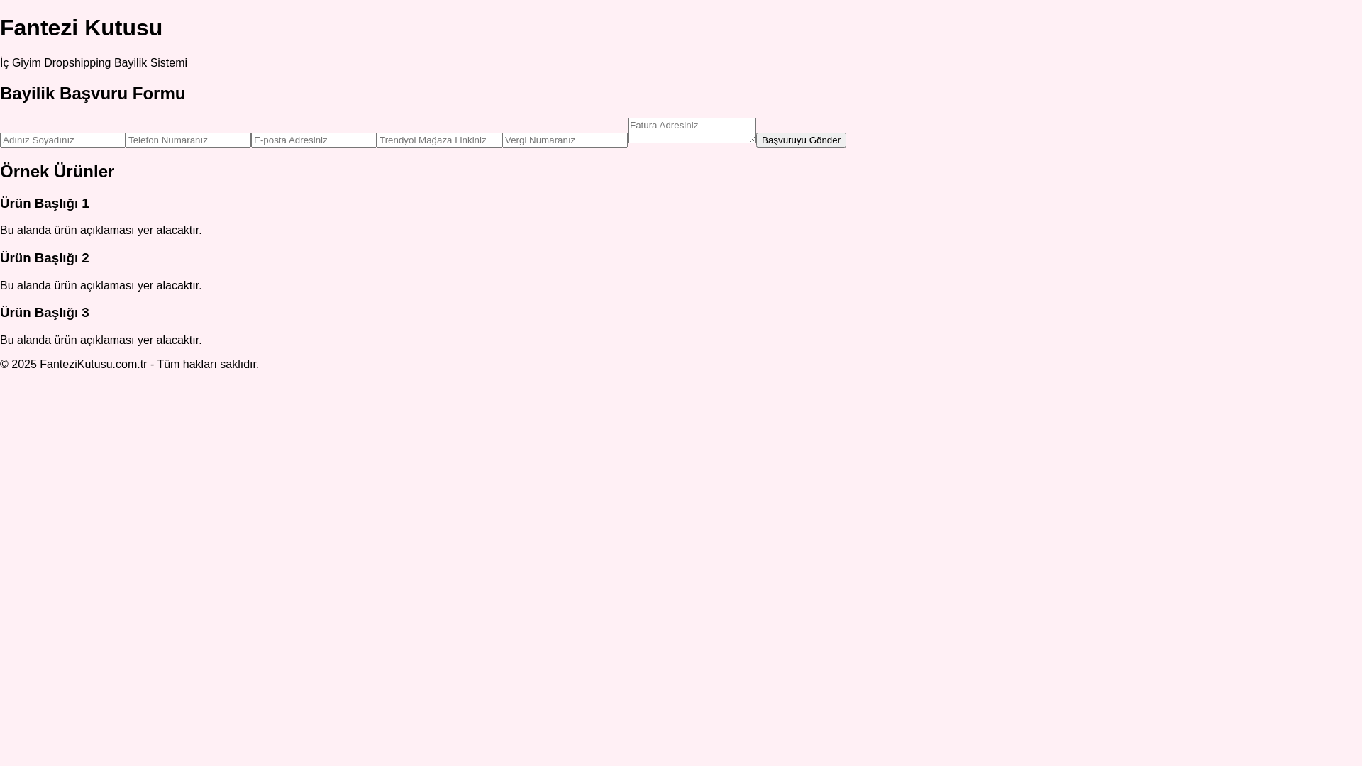 website screenshot of https://fantezikutusu.com.tr/
