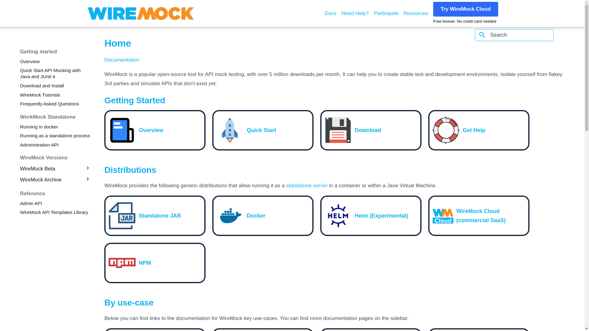 website screenshot of https://wiremock-documentation.pages.dev/
