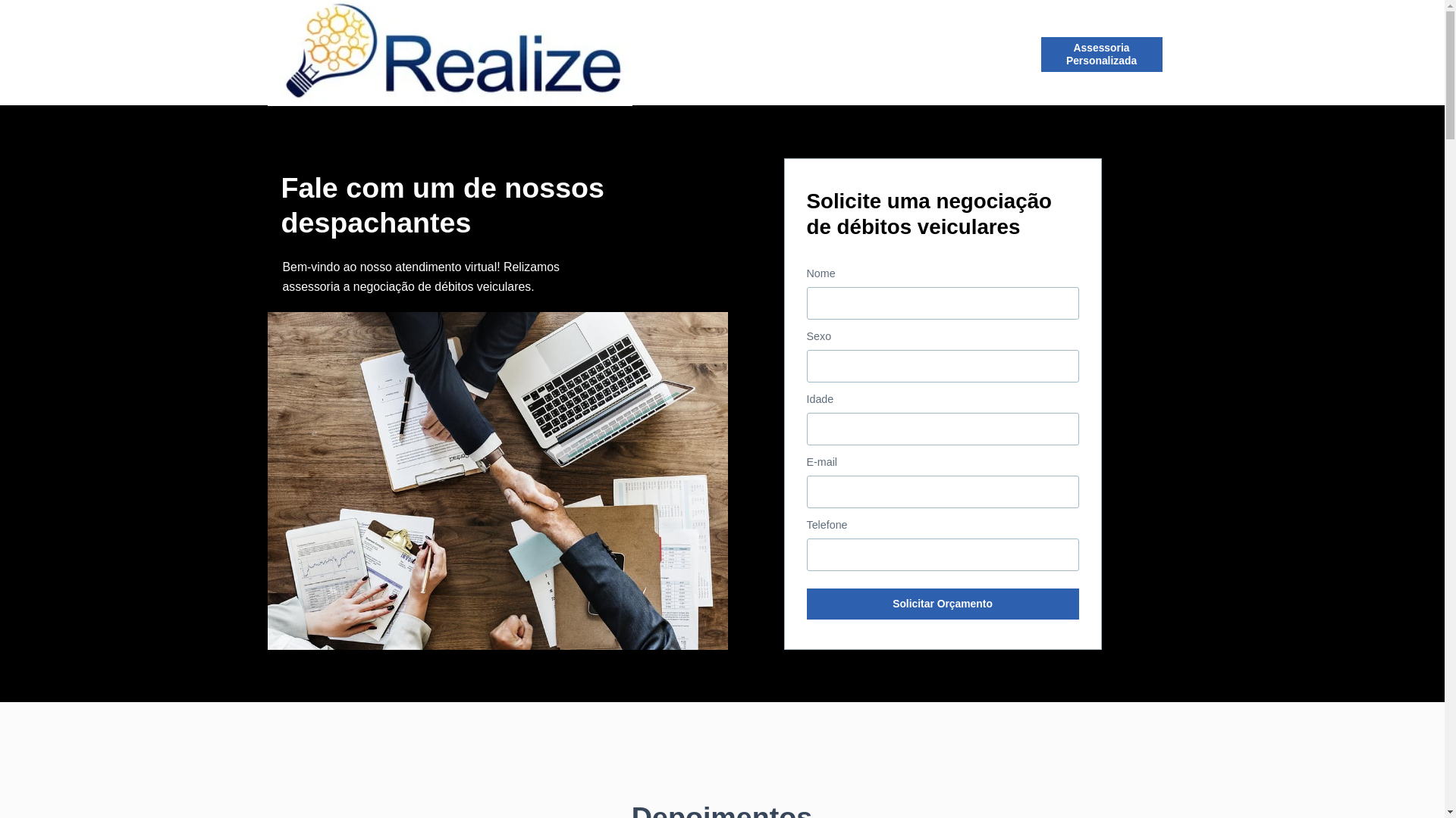 website screenshot of https://realizesolnanceiras.digital/home/