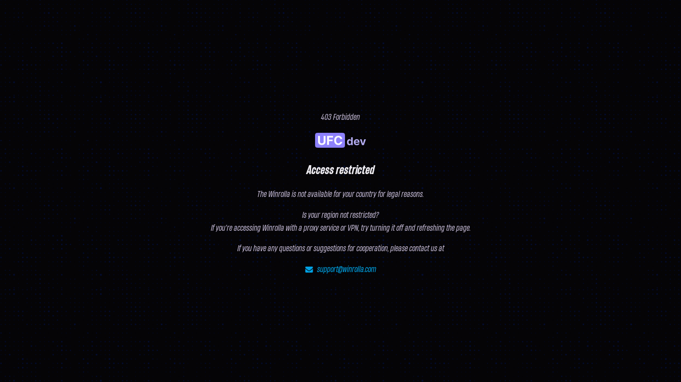 website screenshot of https://winrolla-7777.com/