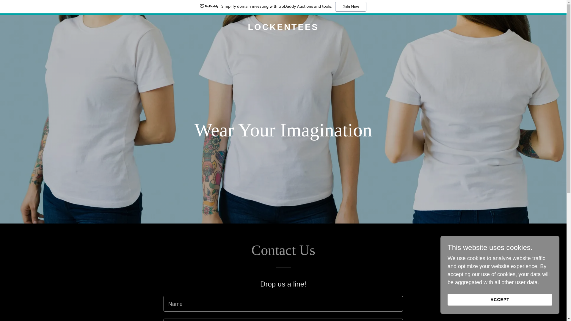 website screenshot of https://lockentees.com/