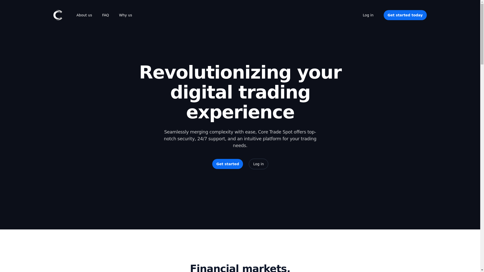 website screenshot of https://coretradespot-new-frontend.pages.dev/