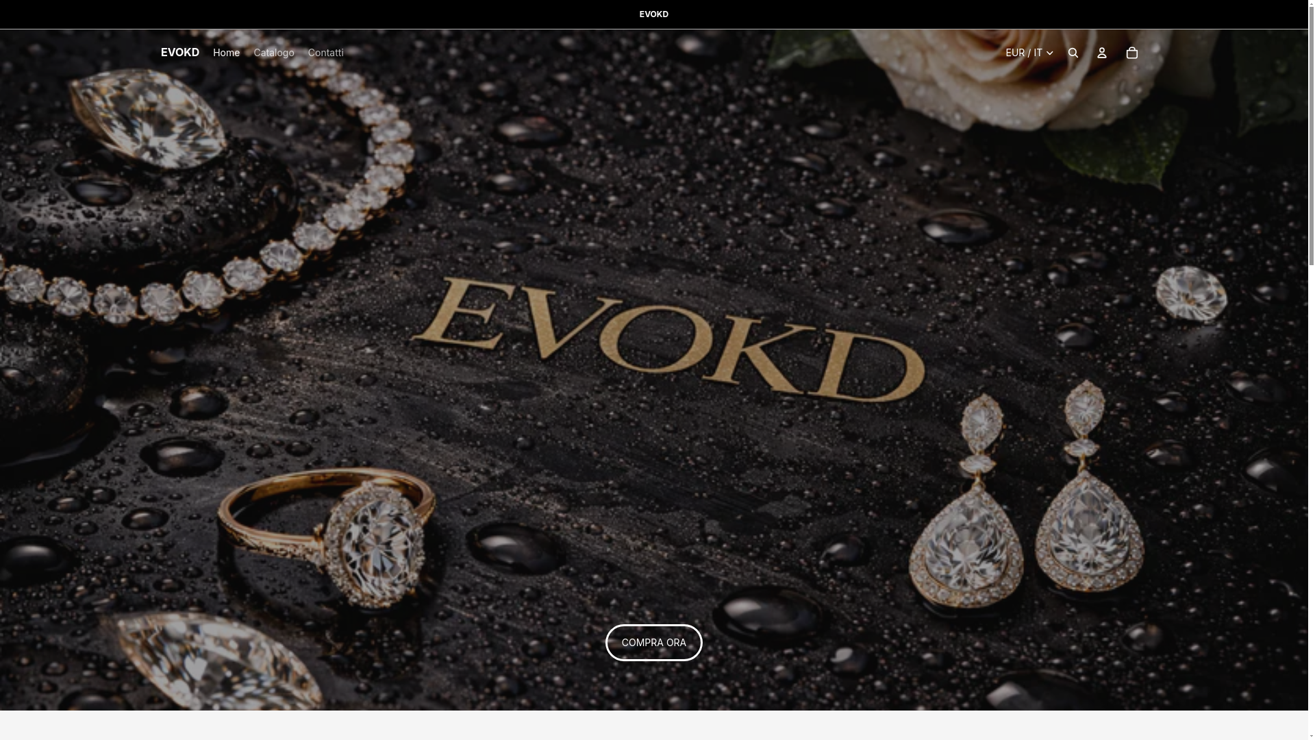 website screenshot of https://evokd-jewelry.com/