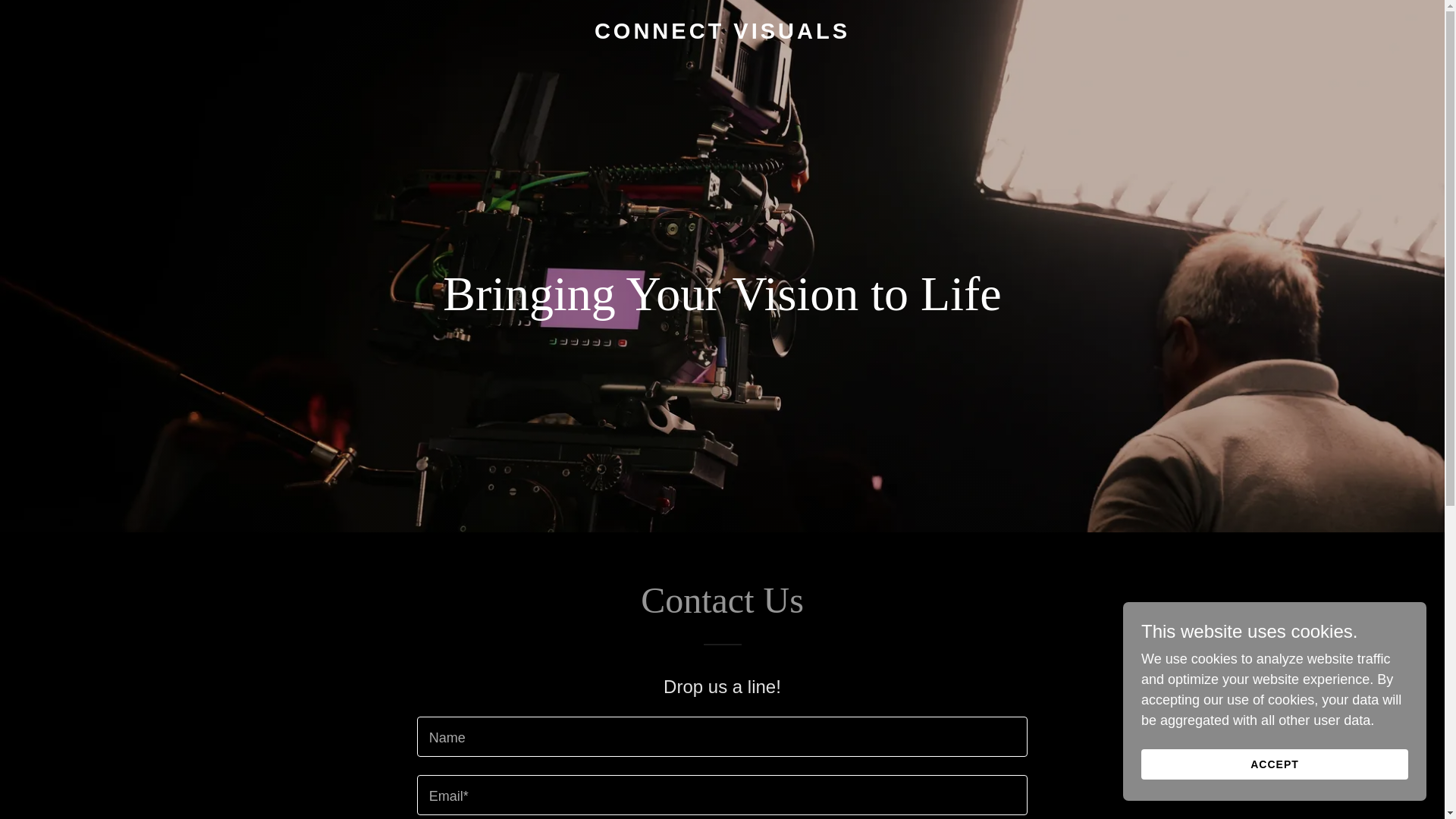 website screenshot of https://connect-visuals.com/