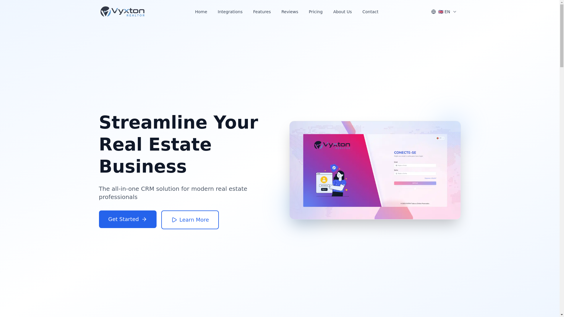 website screenshot of https://vyxtonrealtor.com/