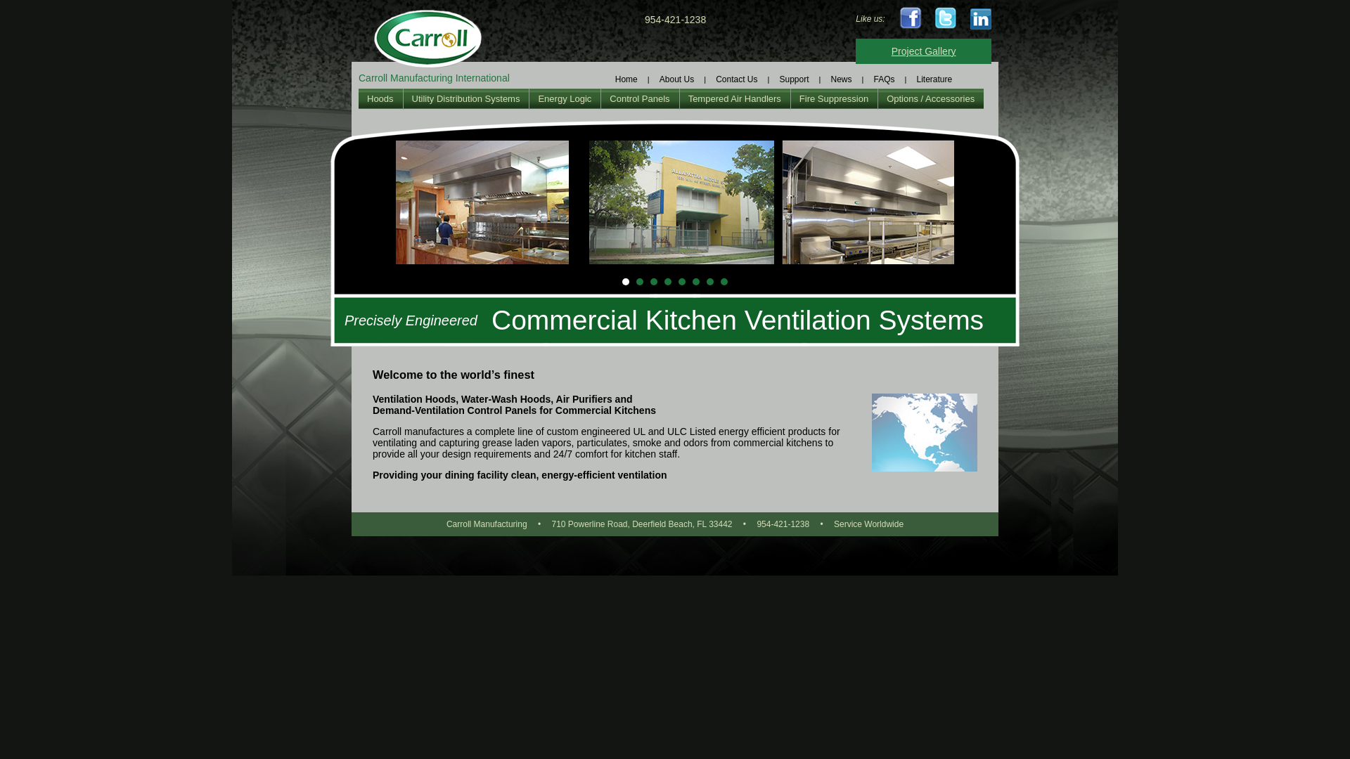 website screenshot of https://carroll-manufacturing.com/