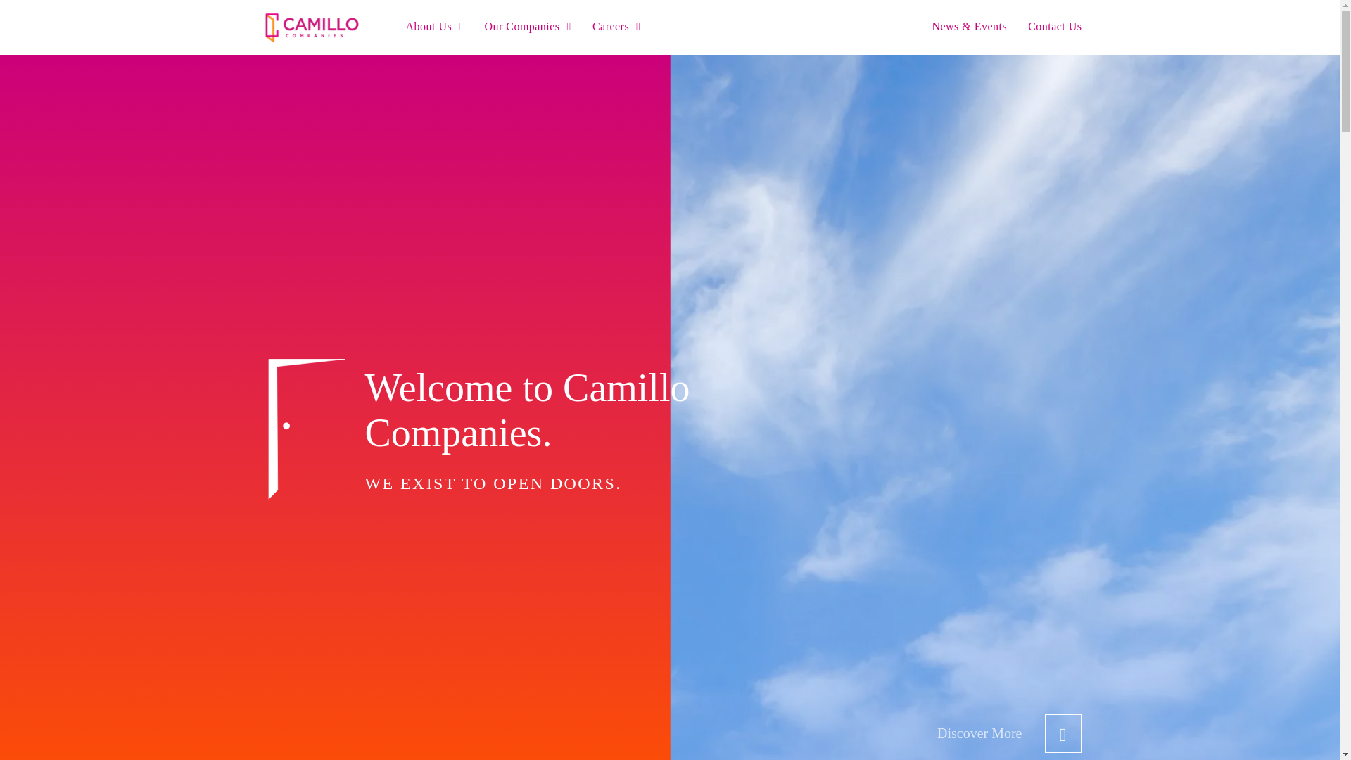 website screenshot of https://camillocompanies.homes/