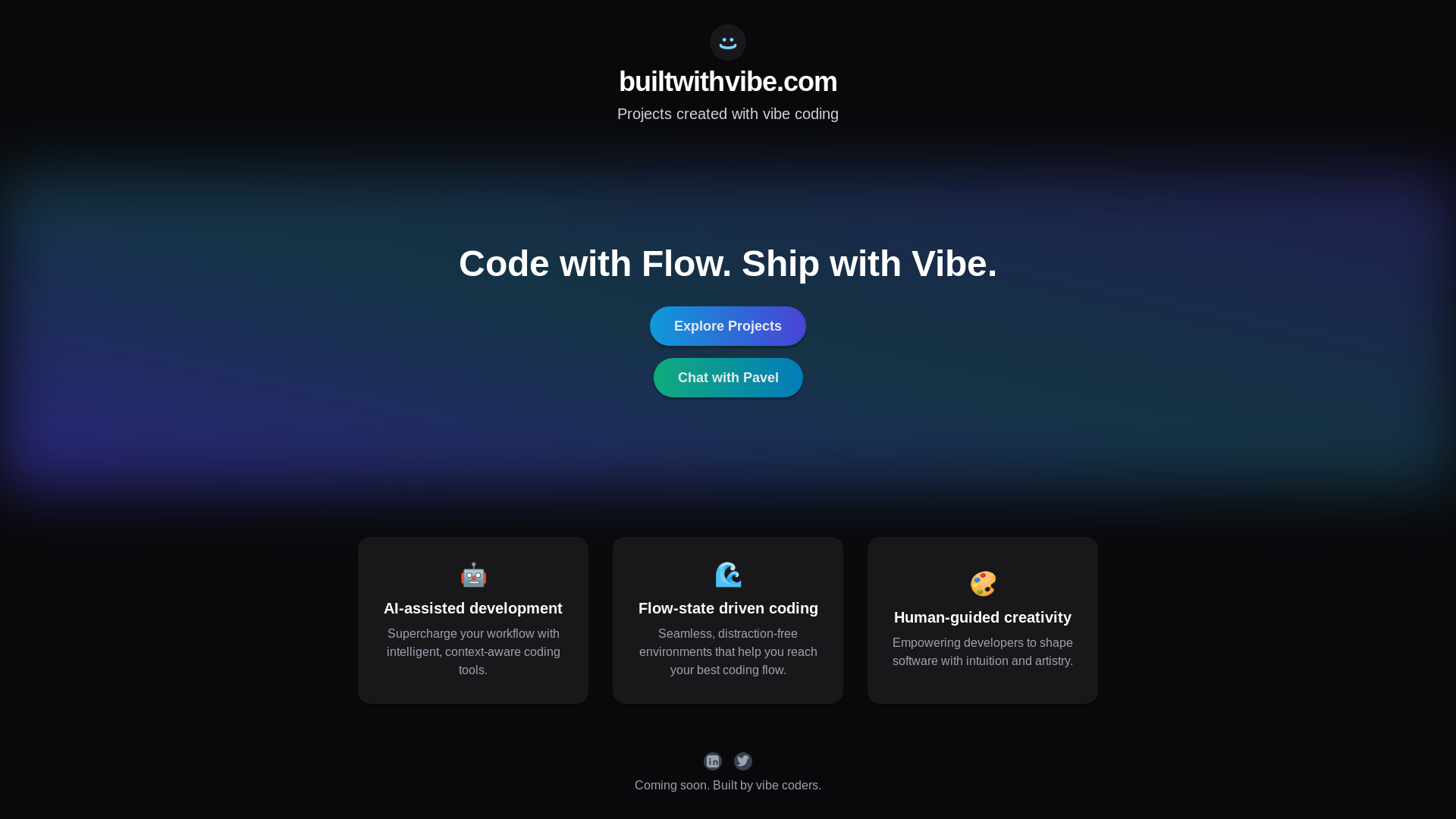 website screenshot of https://builtwithvibe-com.pages.dev/