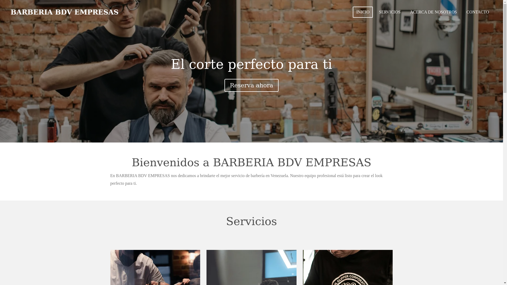 website screenshot of https://barberiabdvvempresas.com/