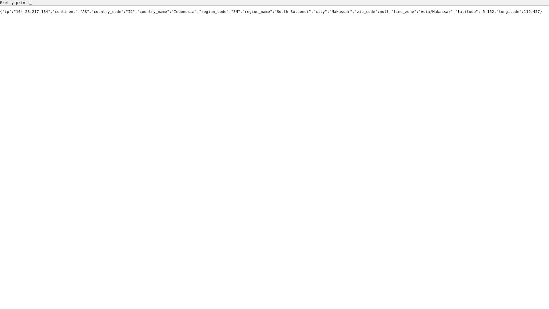 website screenshot of https://geo.bananastand.io/json/