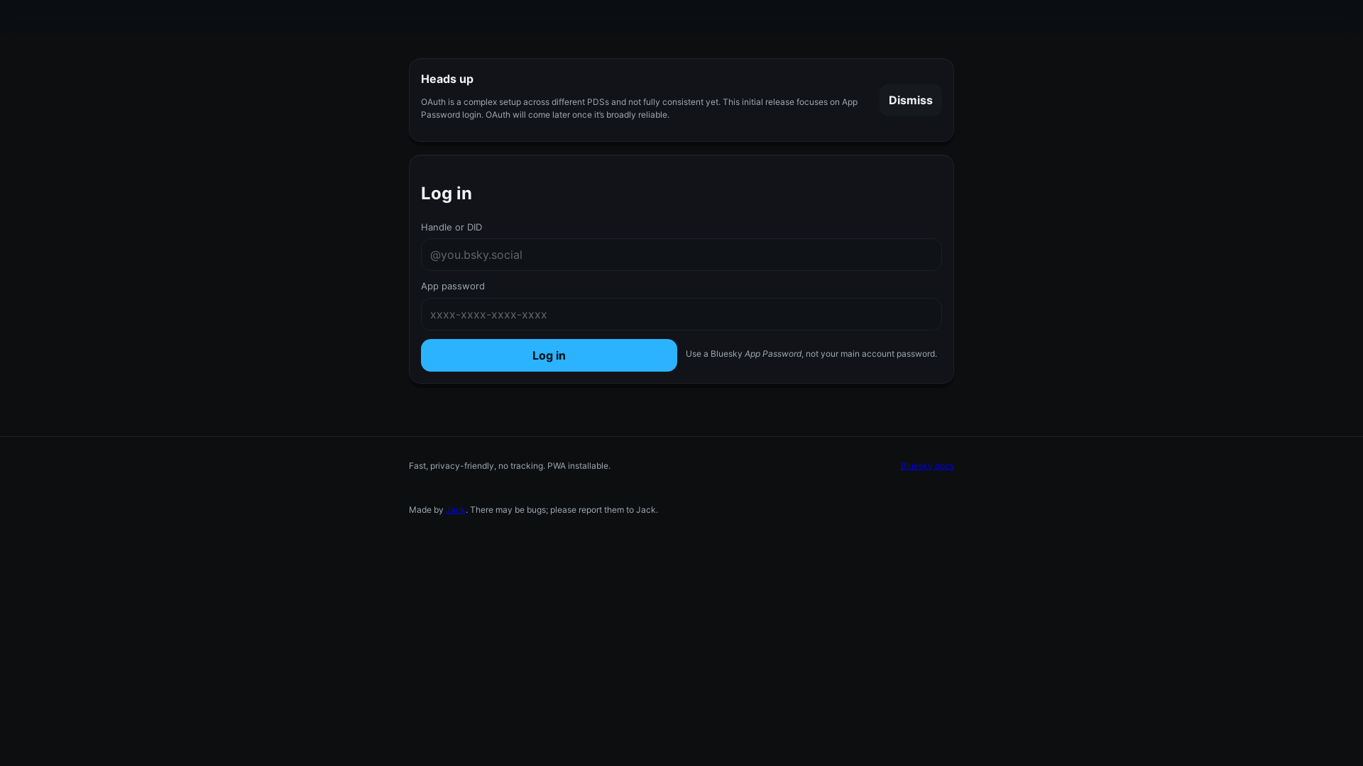 website screenshot of https://bsky-low-data.pages.dev/