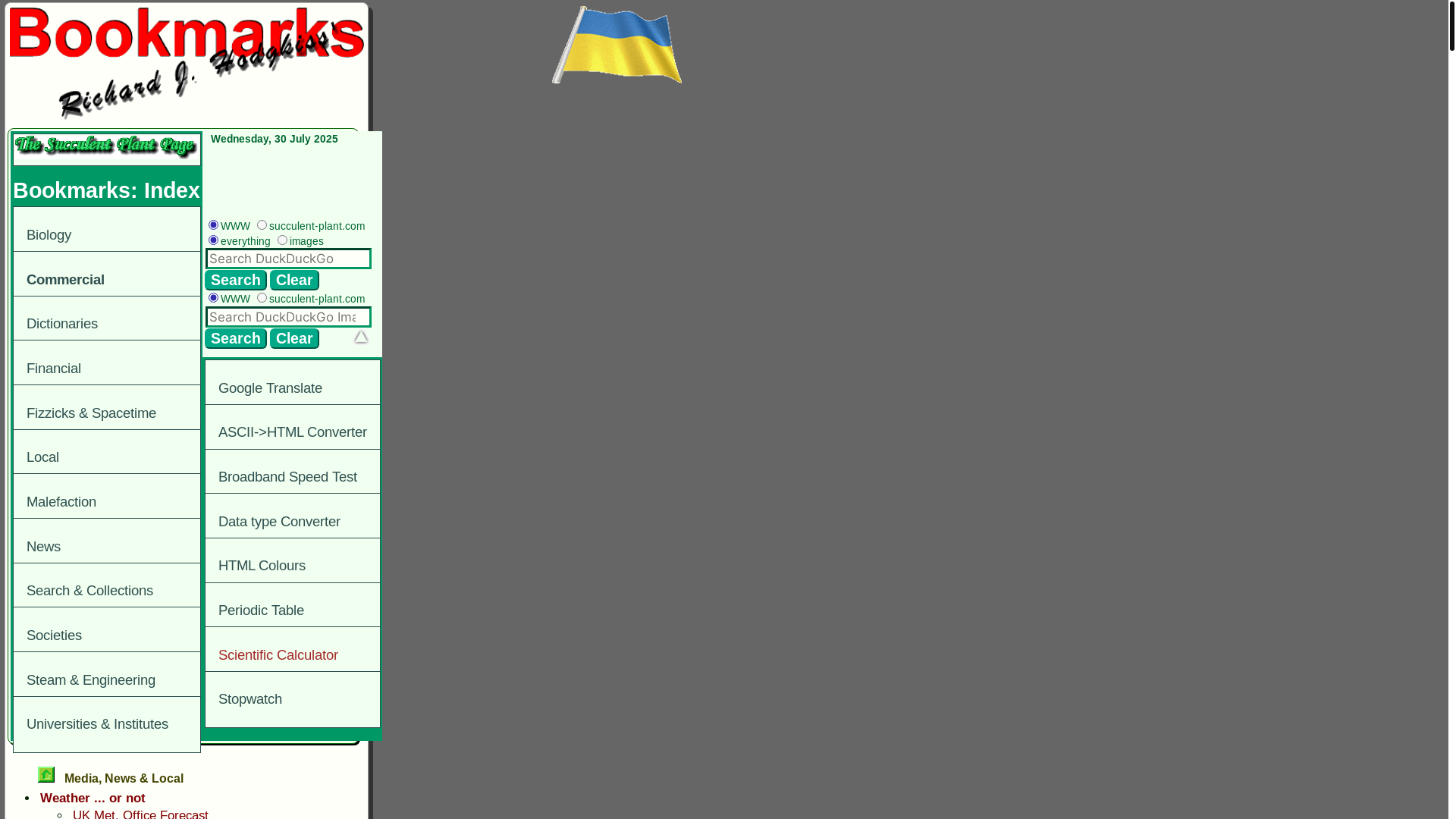 website screenshot of https://succulent-plant.com/bookmark.html