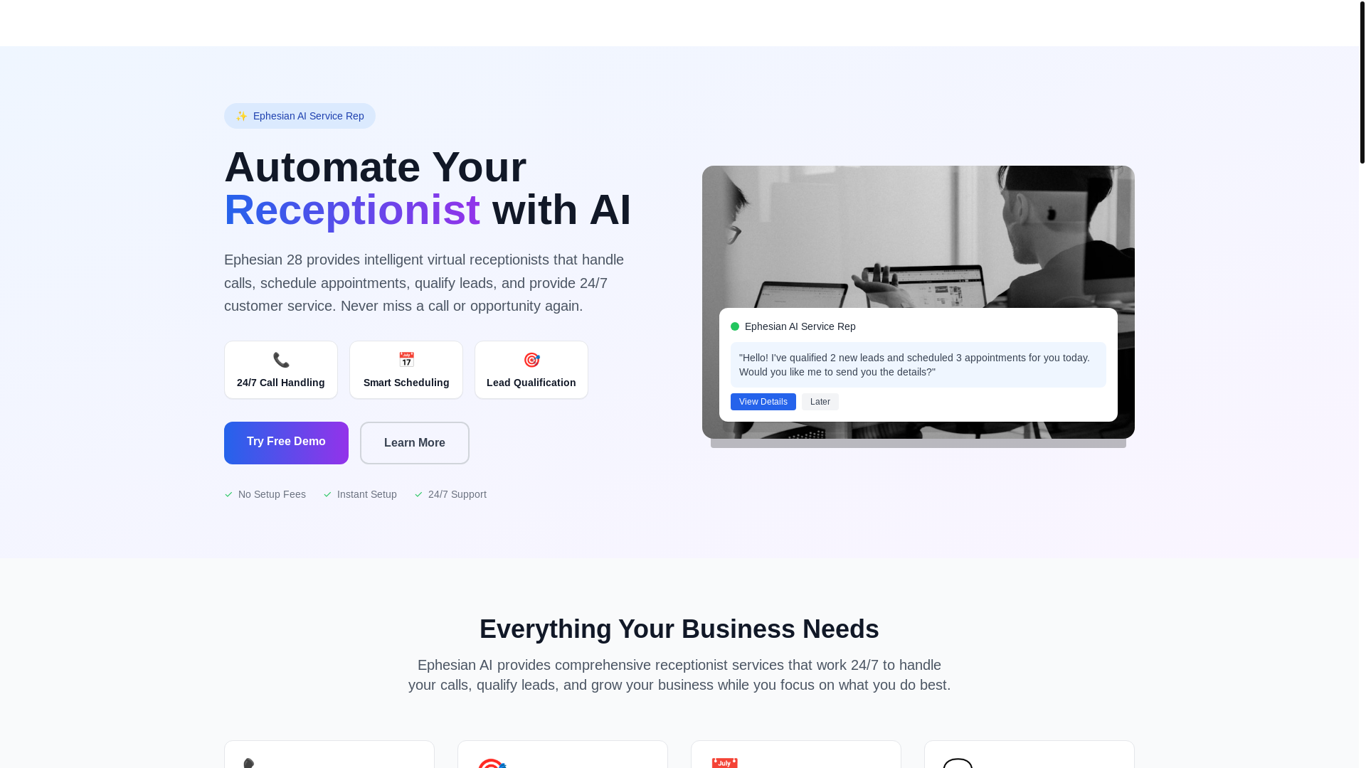 website screenshot of https://ephai.xyz/