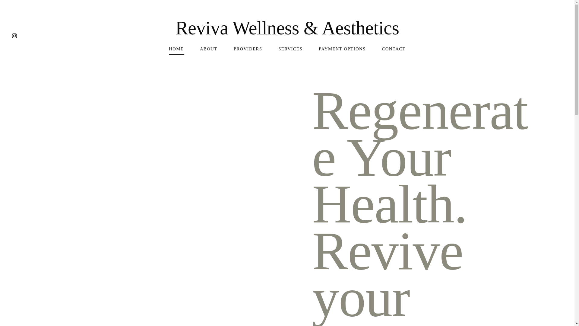 website screenshot of https://revivawellnessaesthetics.com/