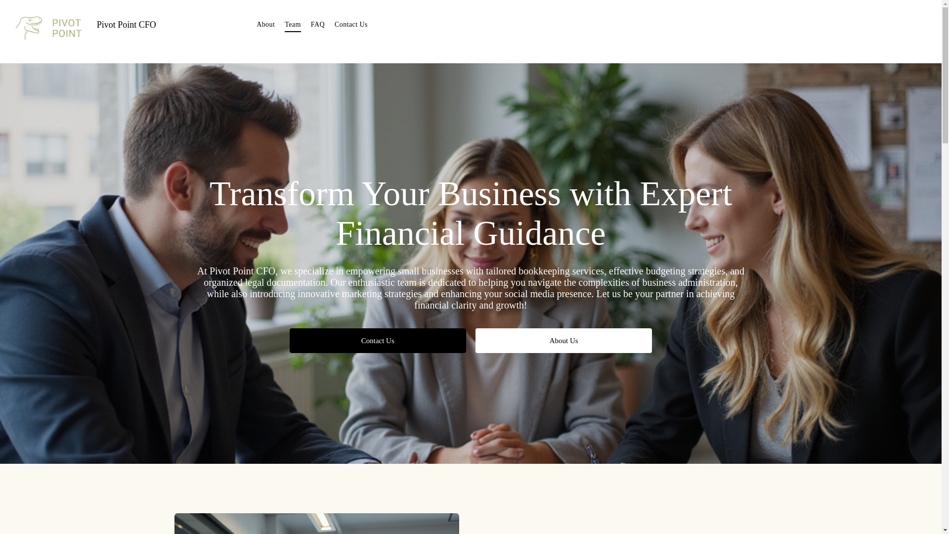 website screenshot of https://pivotpointcfo.com/