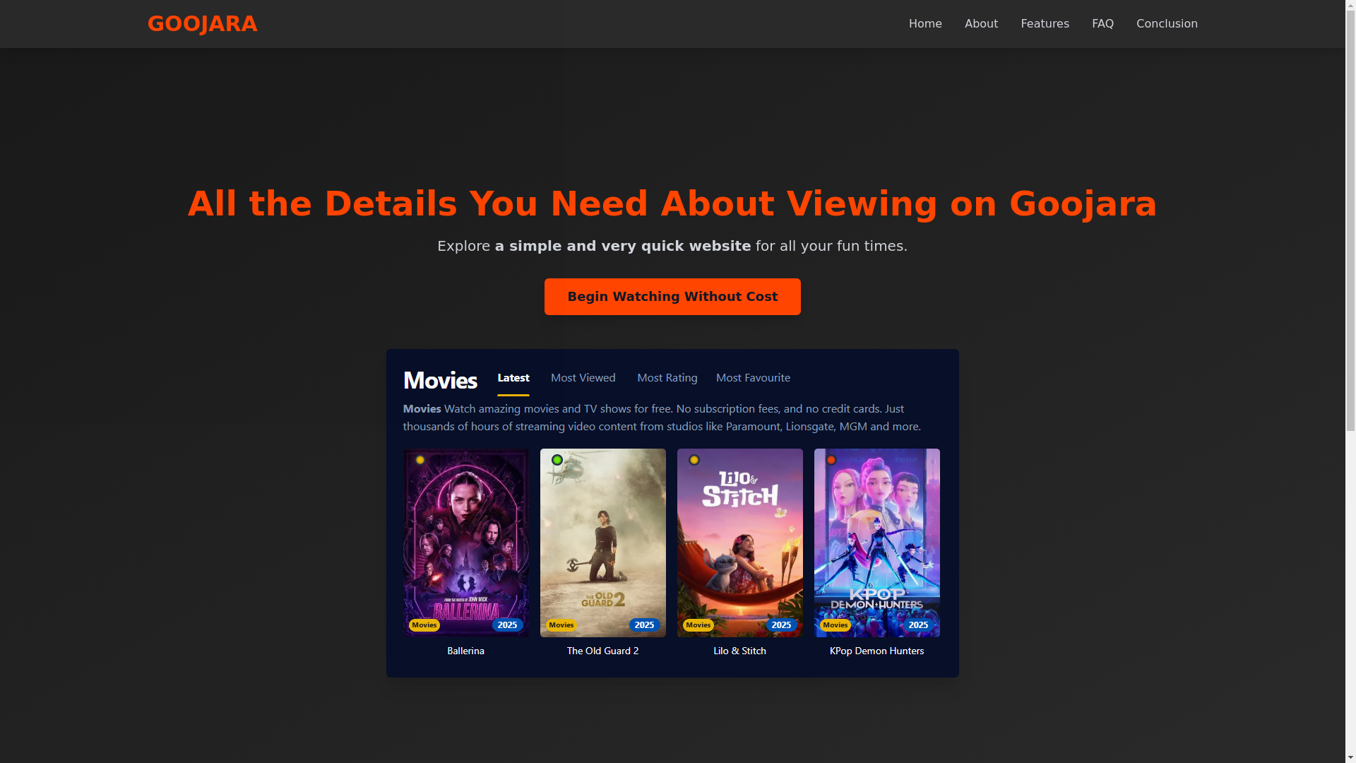 website screenshot of https://goojara-lhwo.pages.dev/