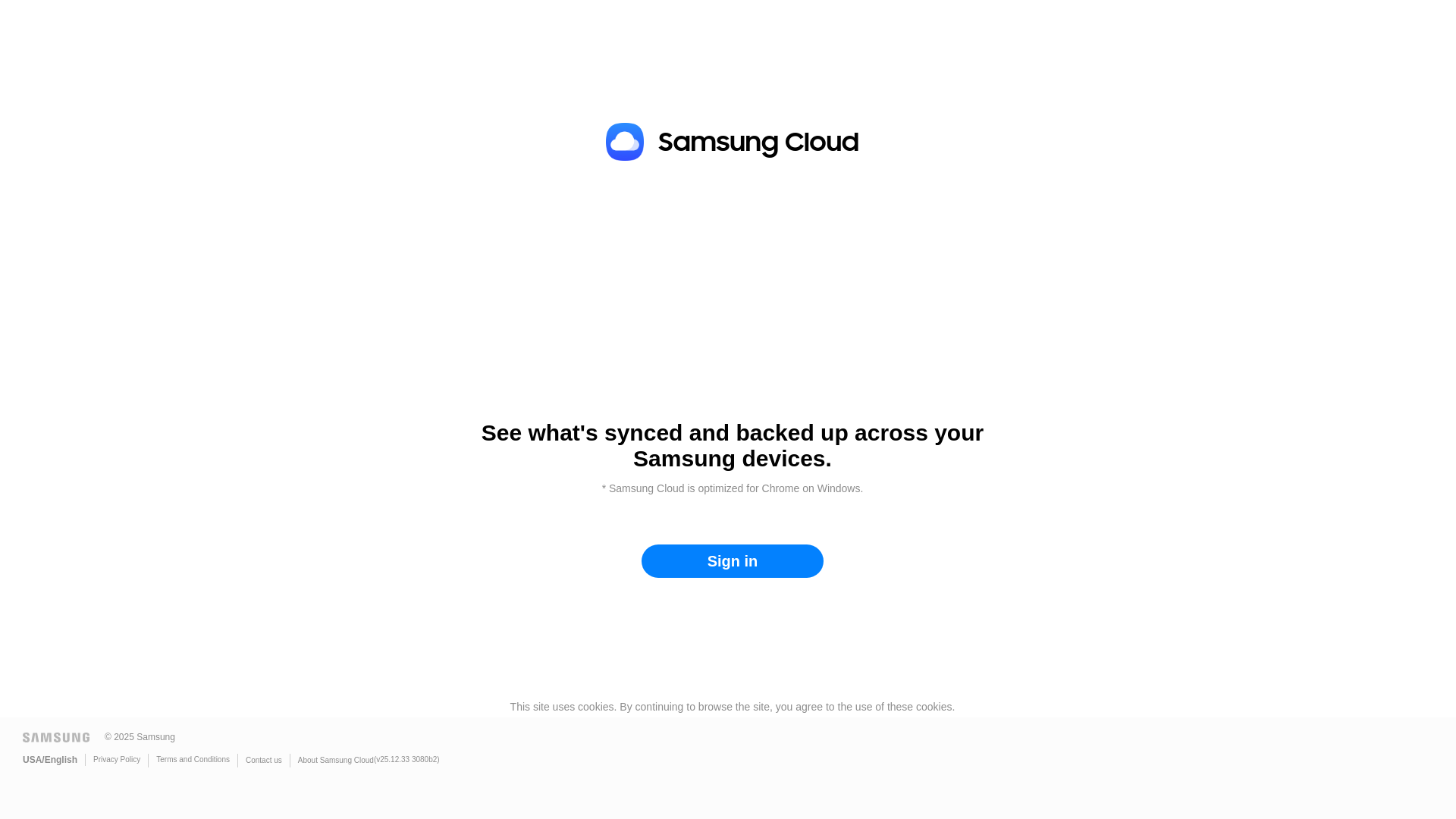 website screenshot of https://support.samsungcloud.com/